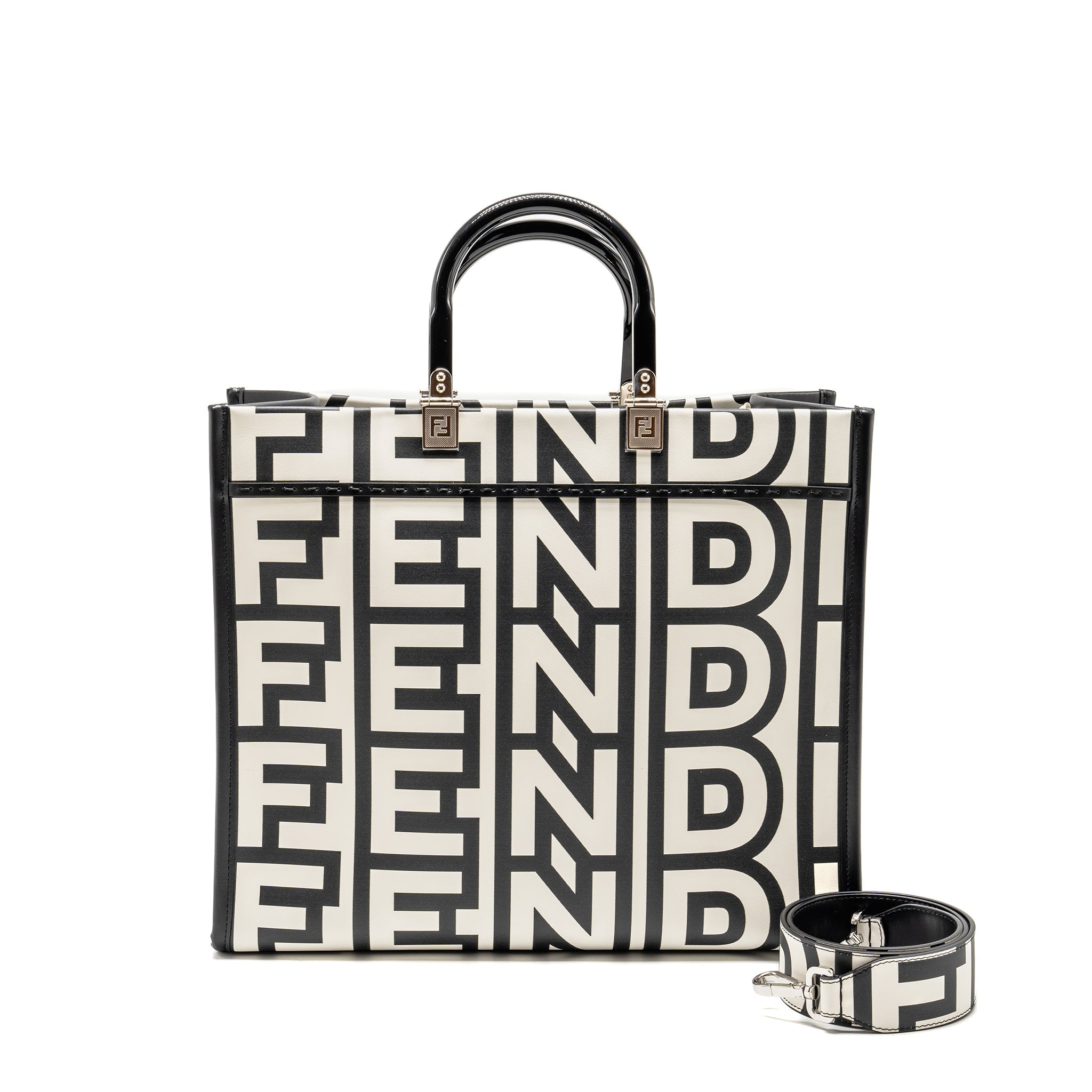 fendi-medium-sunshine-roma-shopping-bag-calfskin-black-white-shw-copy