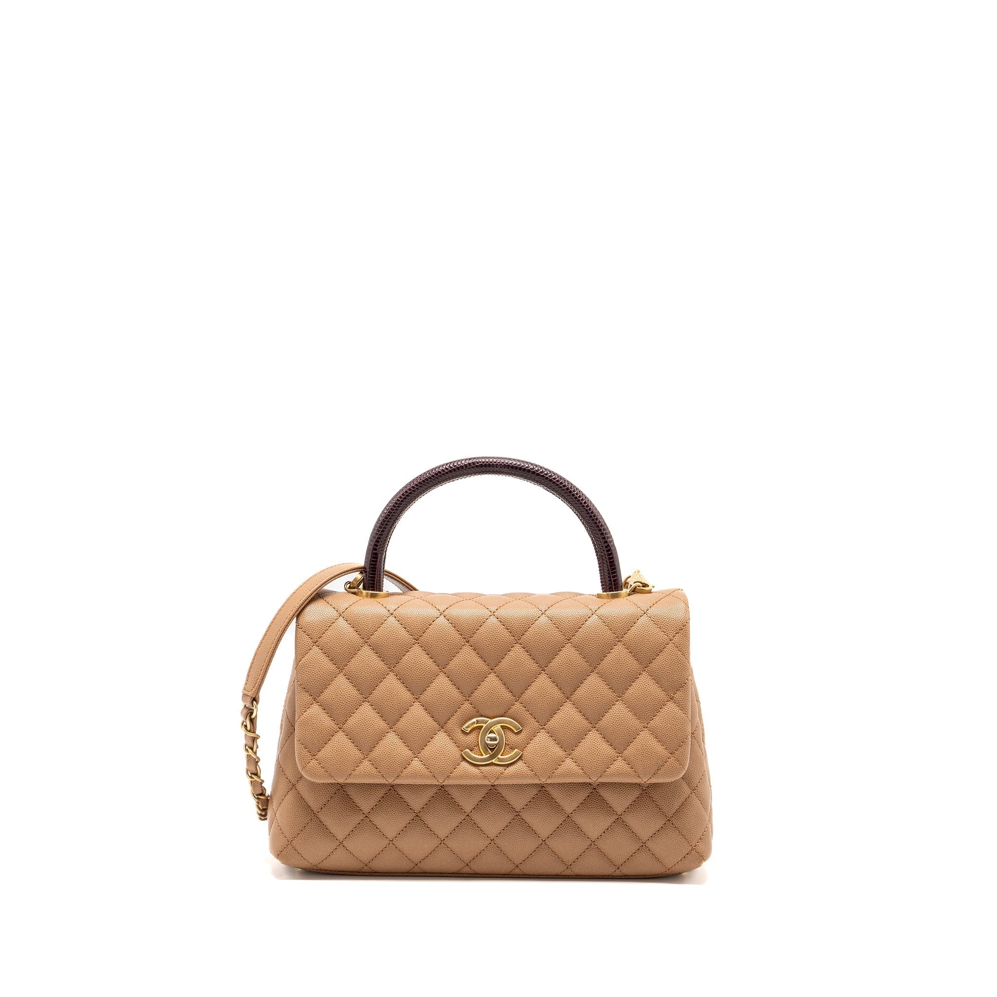 chanel-medium-coco-handle-with-lizard-handle-caviar-dark-beige-ghw