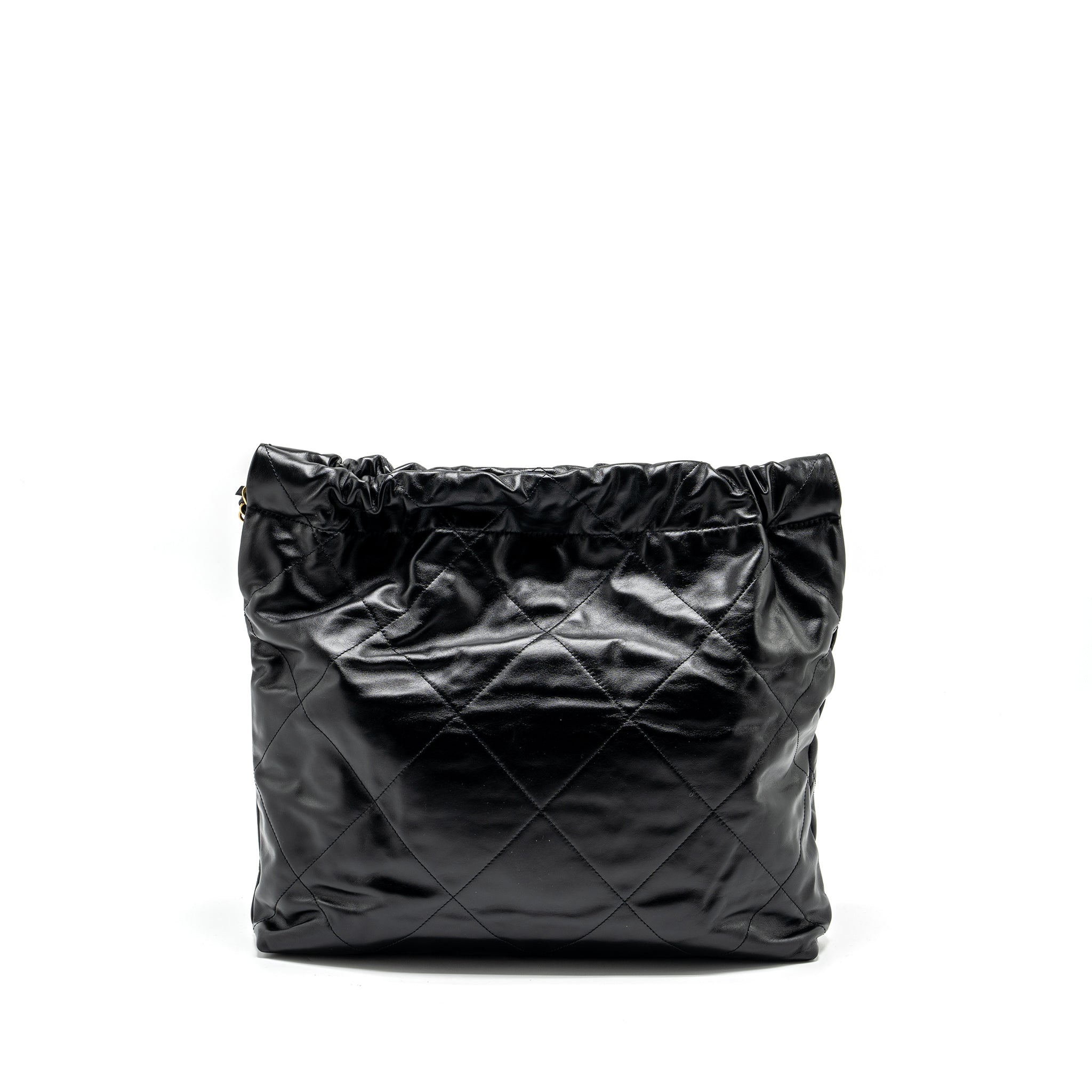 chanel-medium-22-bag-shiny-calfskin-black-ghw-copy