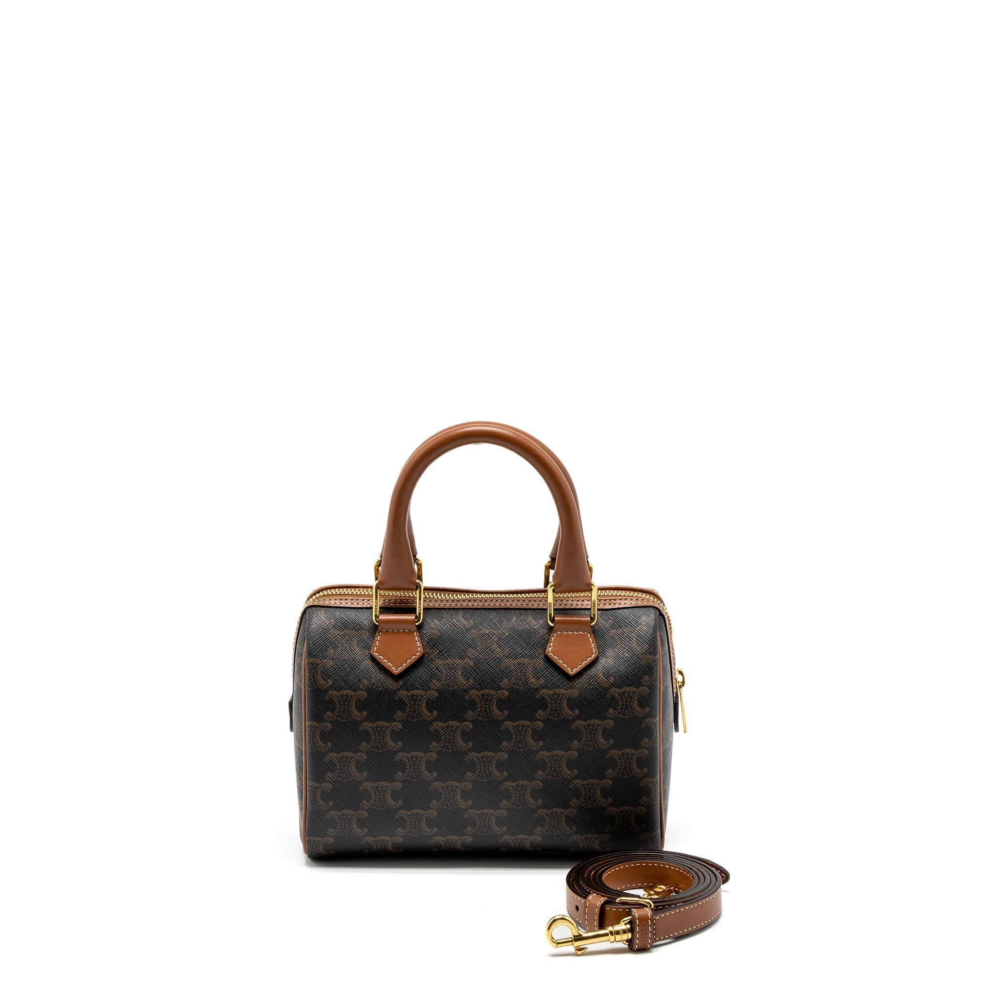 copy-of-celine-small-boston-bag-triomphe-canvas-calfskin-tan-ghw