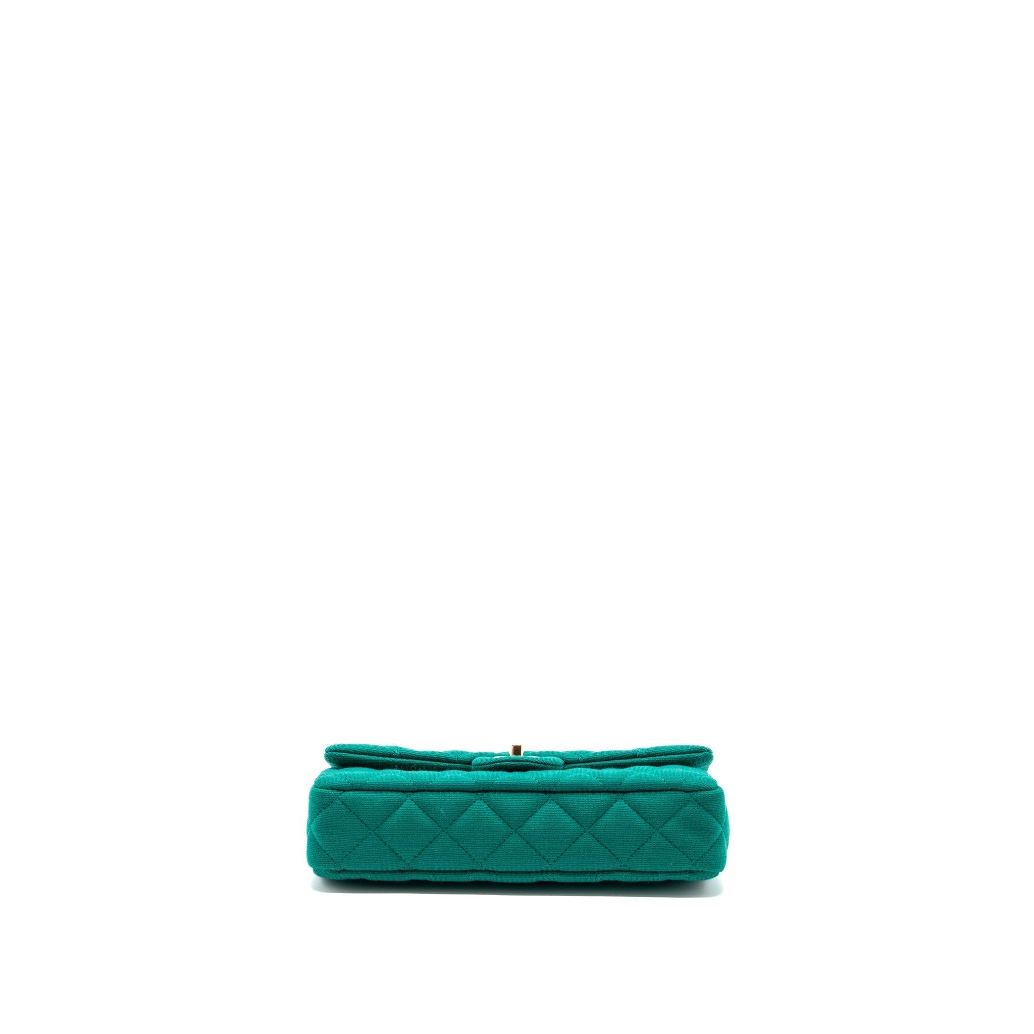 chanel-23a-classic-flap-clutch-fabric-green-lghwmicrochip