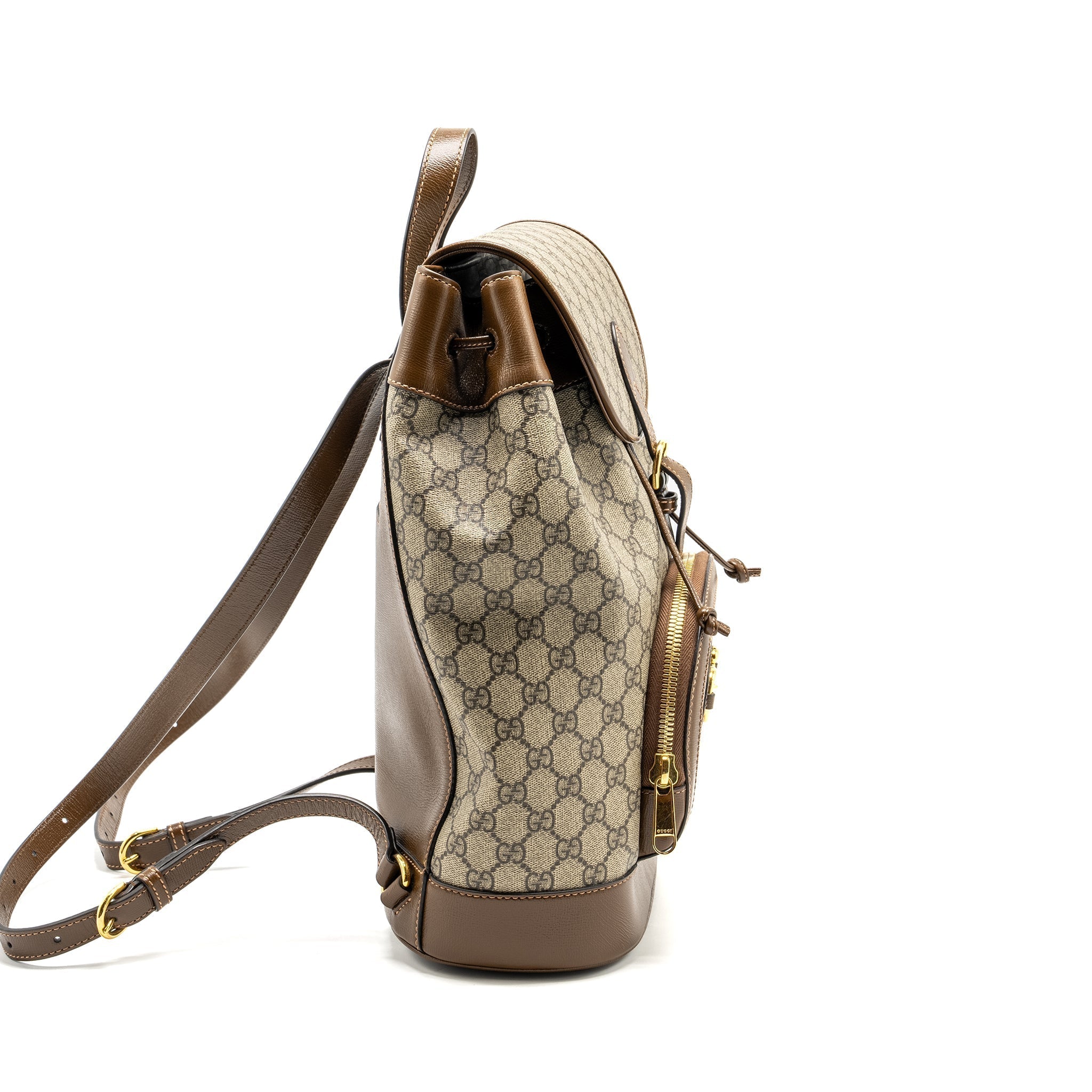 gucci-1955-horsebit-backpack-gg-supreme-canvas-calfskin-brown-ghw