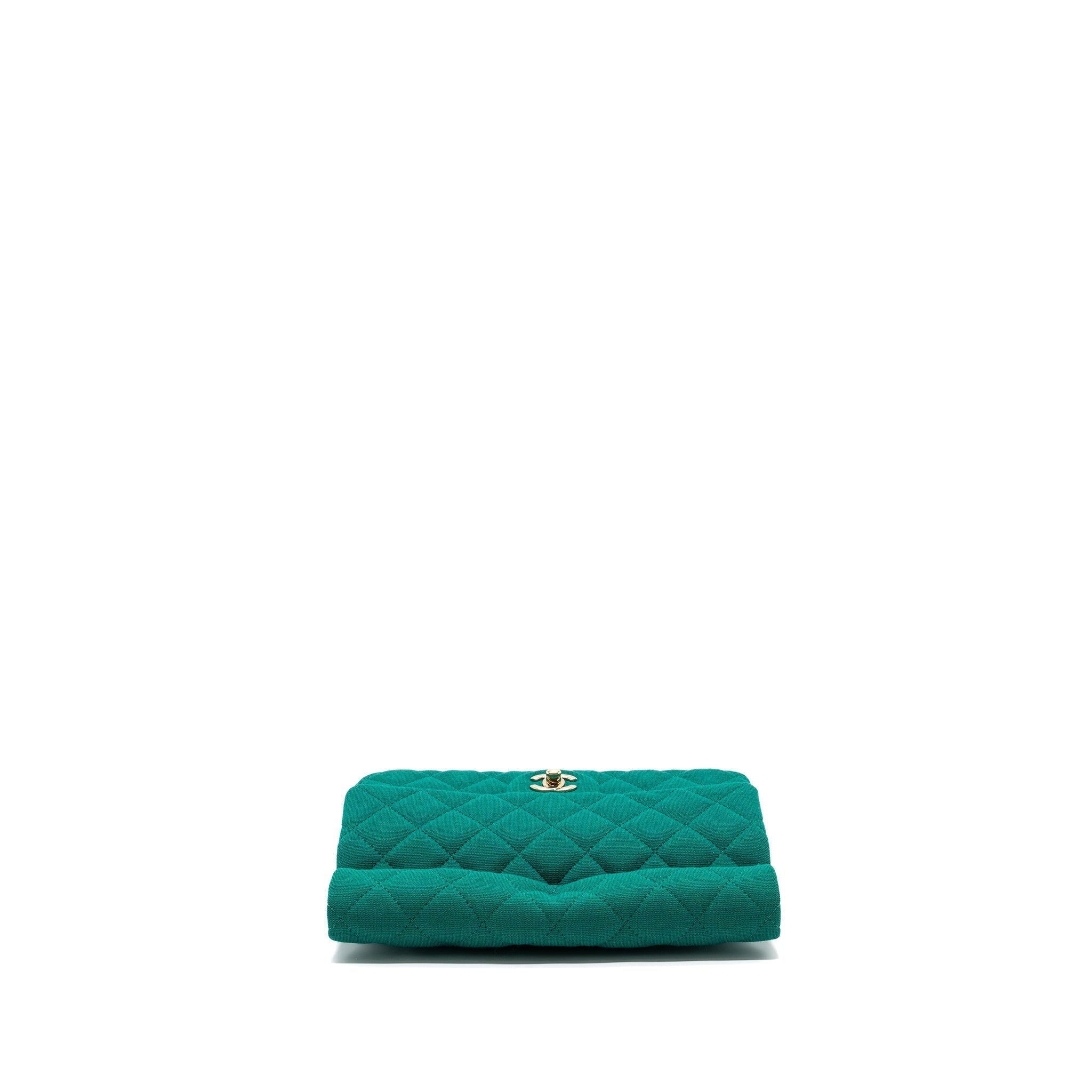 chanel-23a-classic-flap-clutch-fabric-green-lghwmicrochip