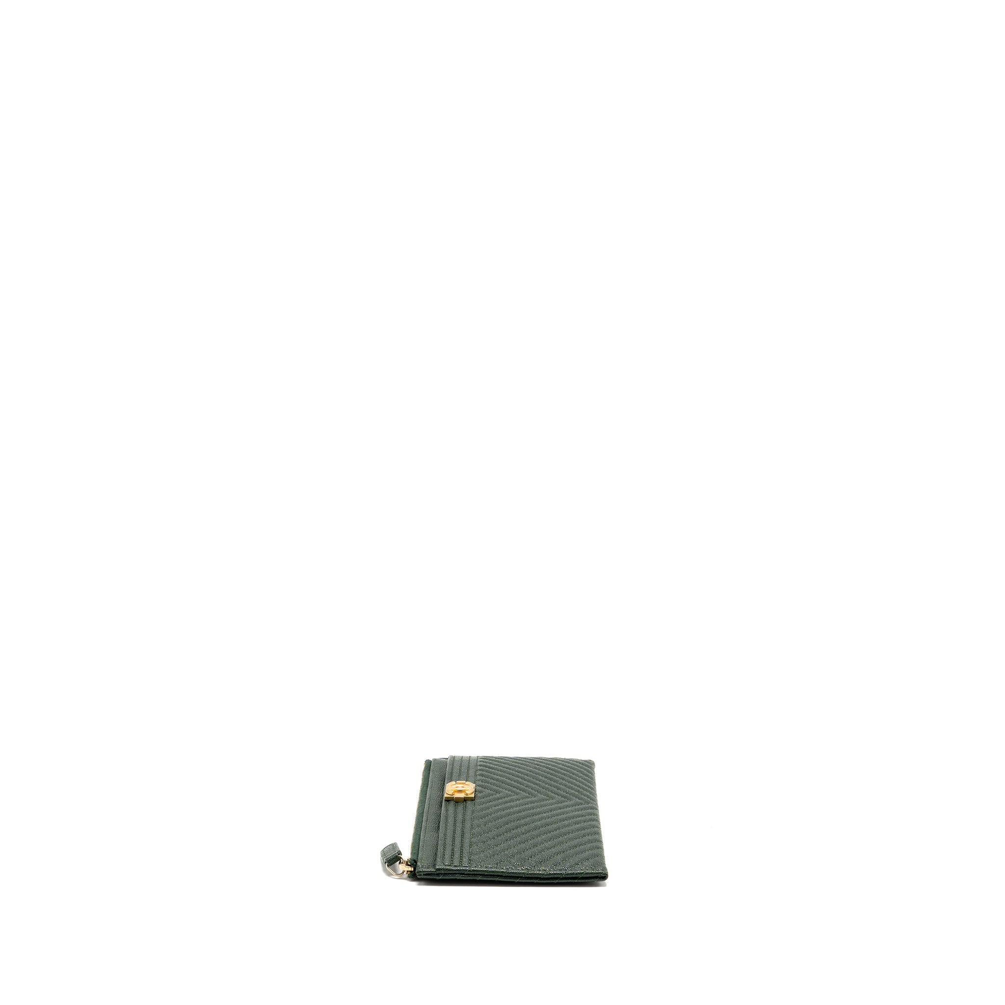 chanel-chevron-boy-zip-pouch-caviar-dark-green-ghw