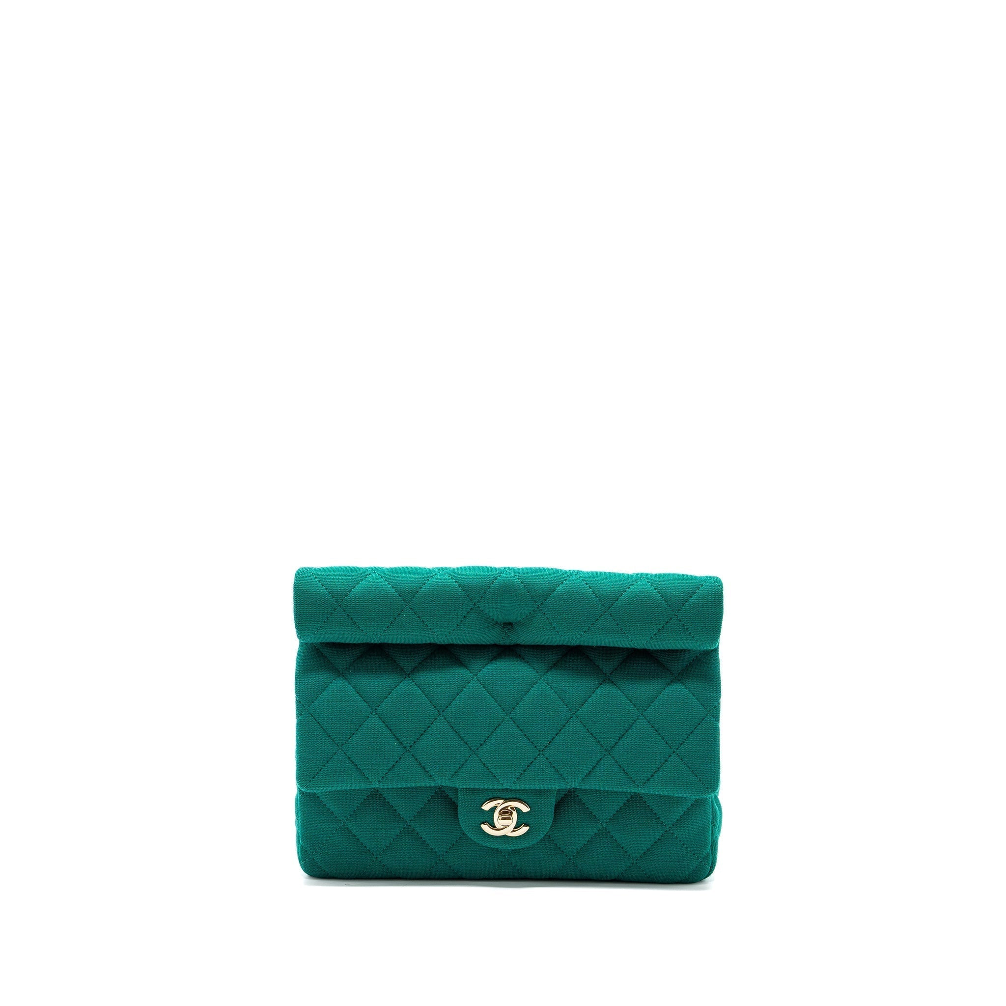 chanel-23a-classic-flap-clutch-fabric-green-lghwmicrochip