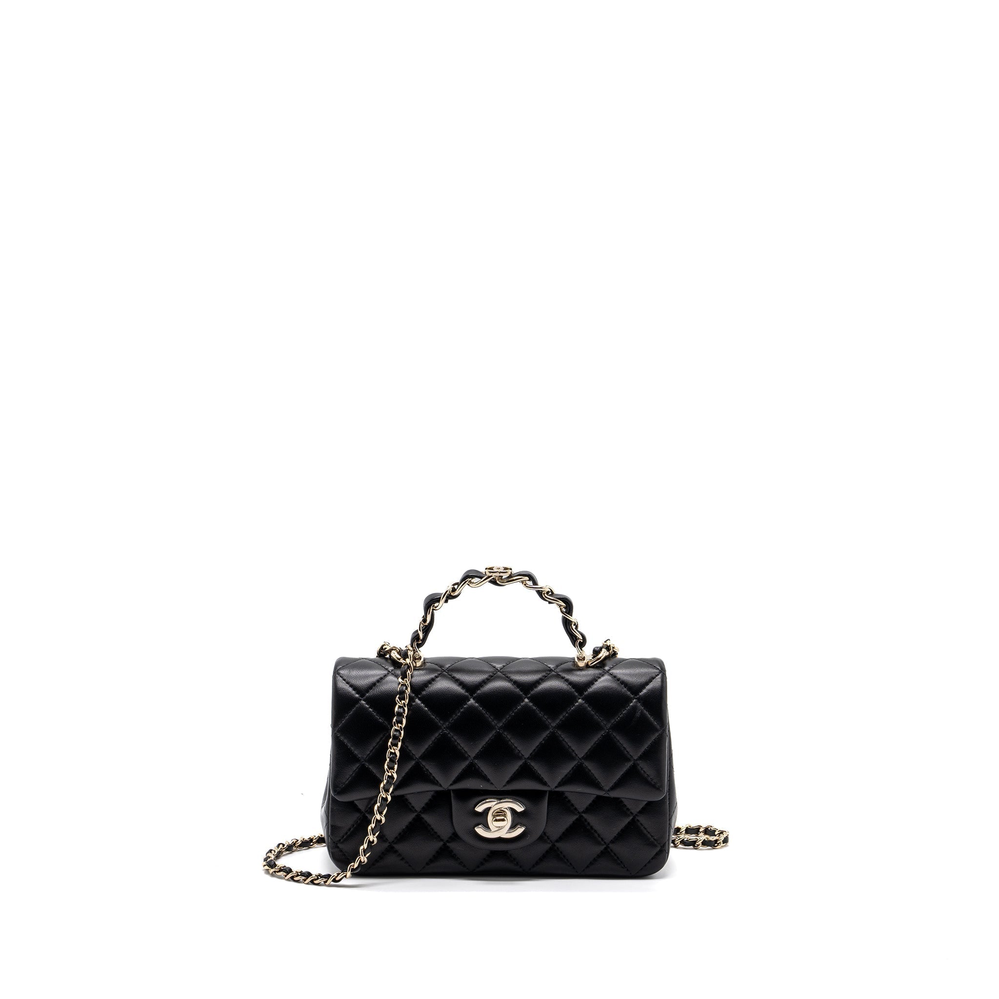 chanel-23k-leather-chain-top-handle-mini-rectangular-flap-bag-lambskin-black-lghw-microchip