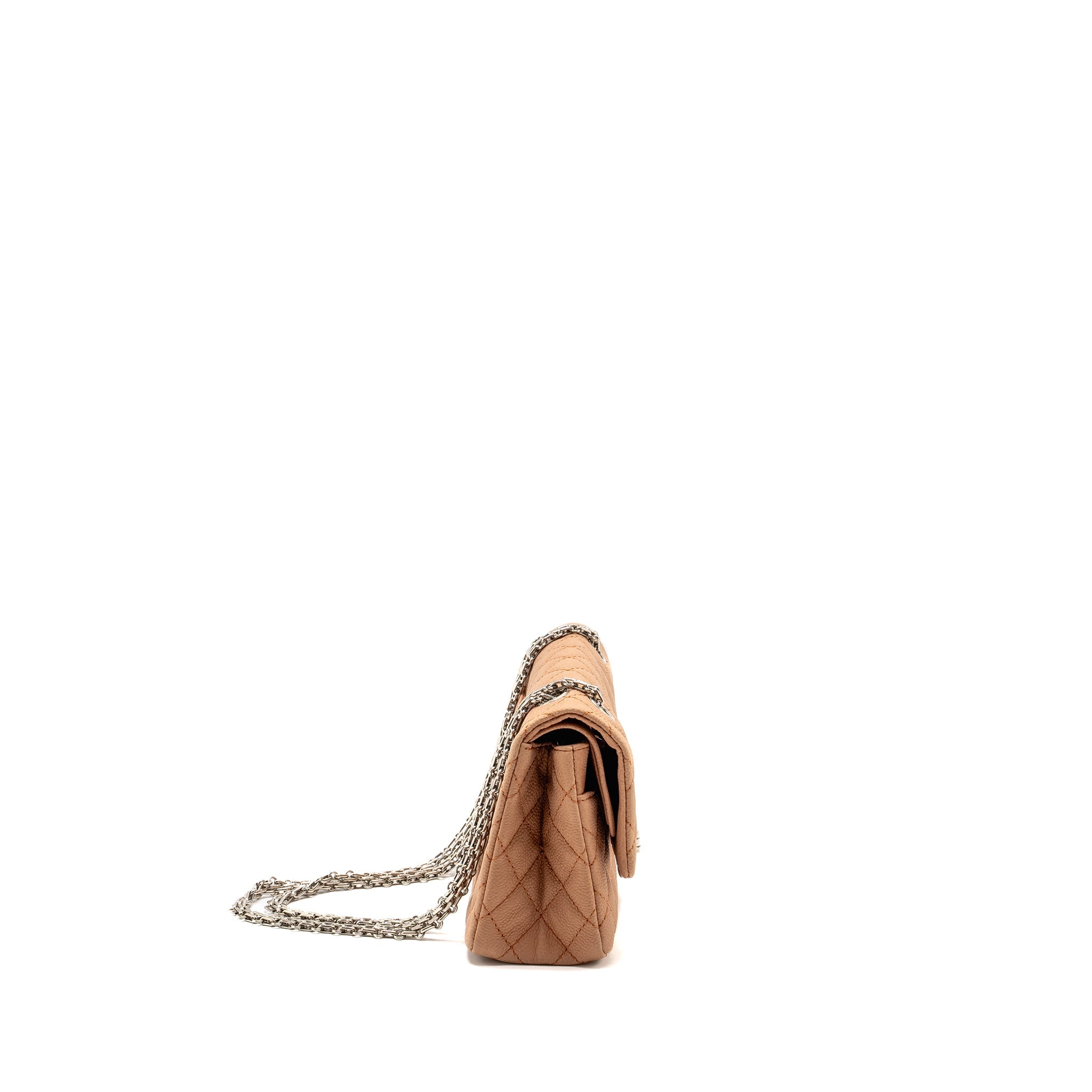chanel-small-2-55-reissue-flap-bag-grained-calfskin-light-brown-shw-copy