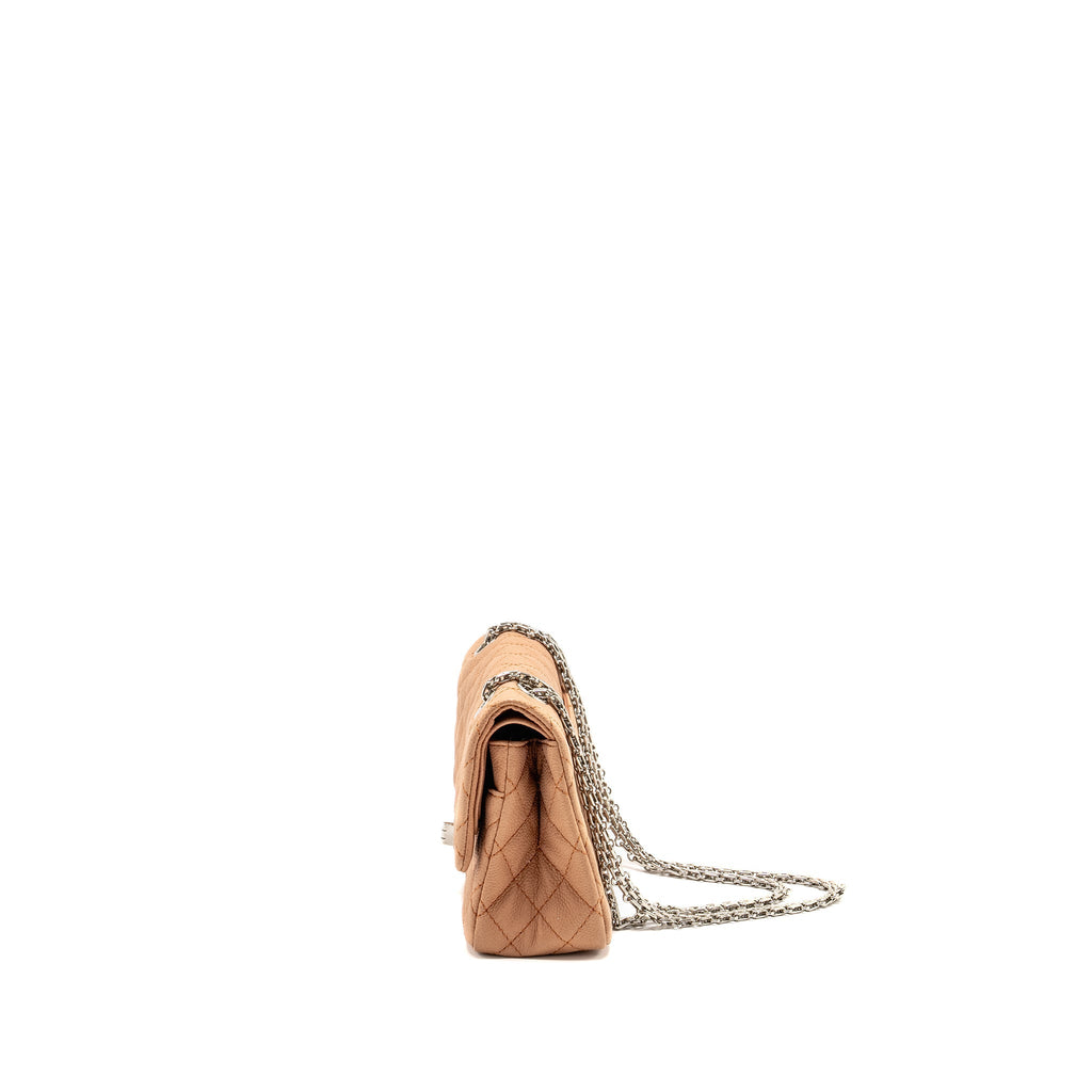 chanel-small-2-55-reissue-flap-bag-grained-calfskin-light-brown-shw-copy