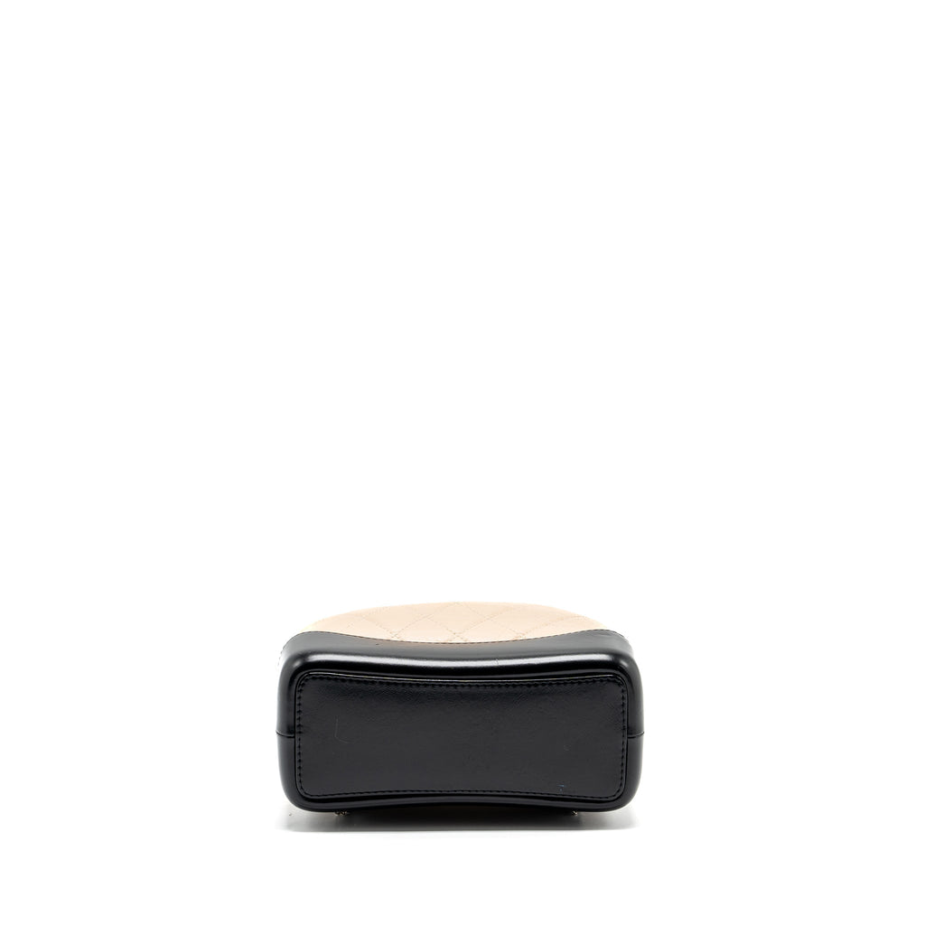 chanel-small-gabrielle-backpack-aged-calfskin-beige-black-multicolour-hardware