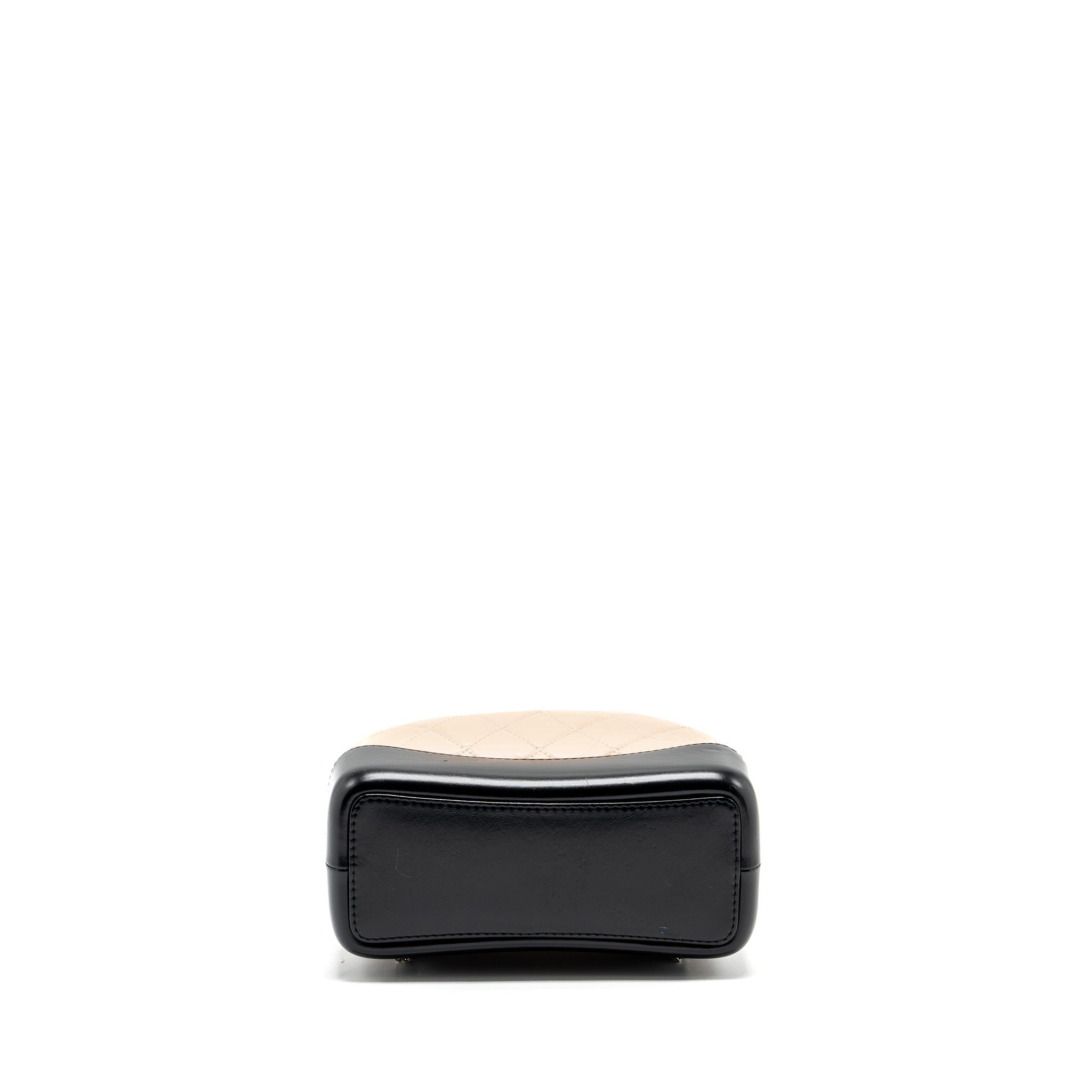 chanel-small-gabrielle-backpack-aged-calfskin-beige-black-multicolour-hardware