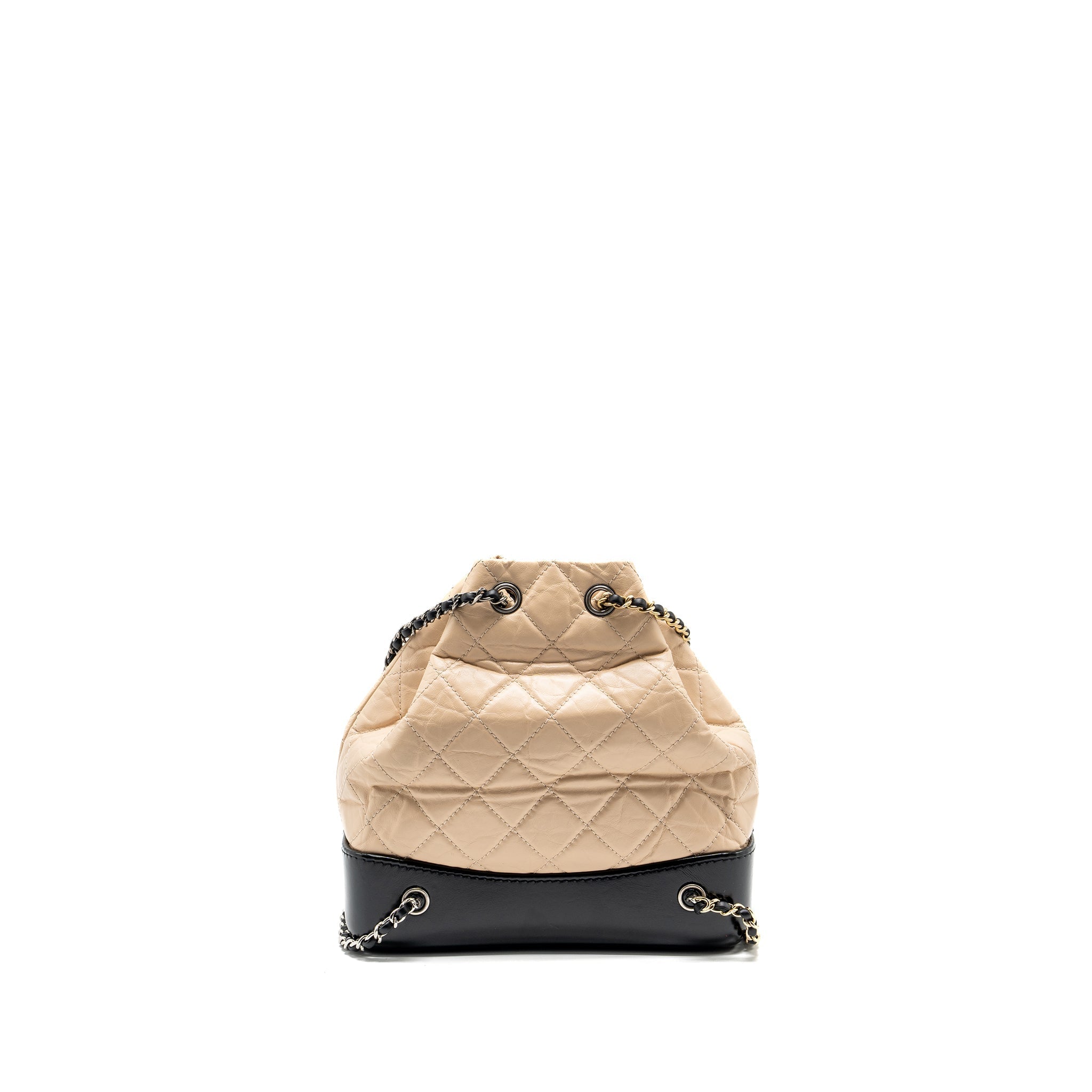 chanel-small-gabrielle-backpack-aged-calfskin-beige-black-multicolour-hardware