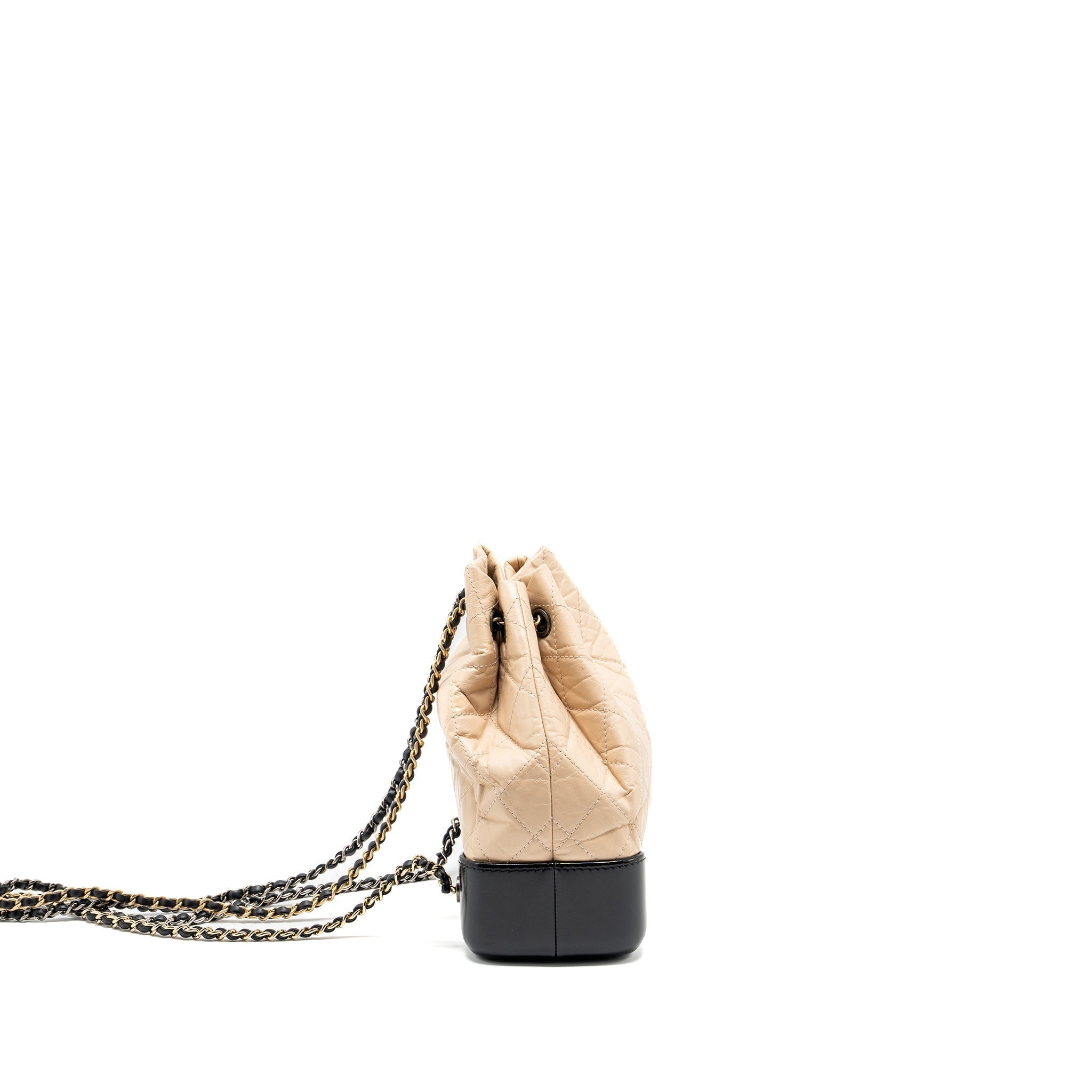 chanel-small-gabrielle-backpack-aged-calfskin-beige-black-multicolour-hardware