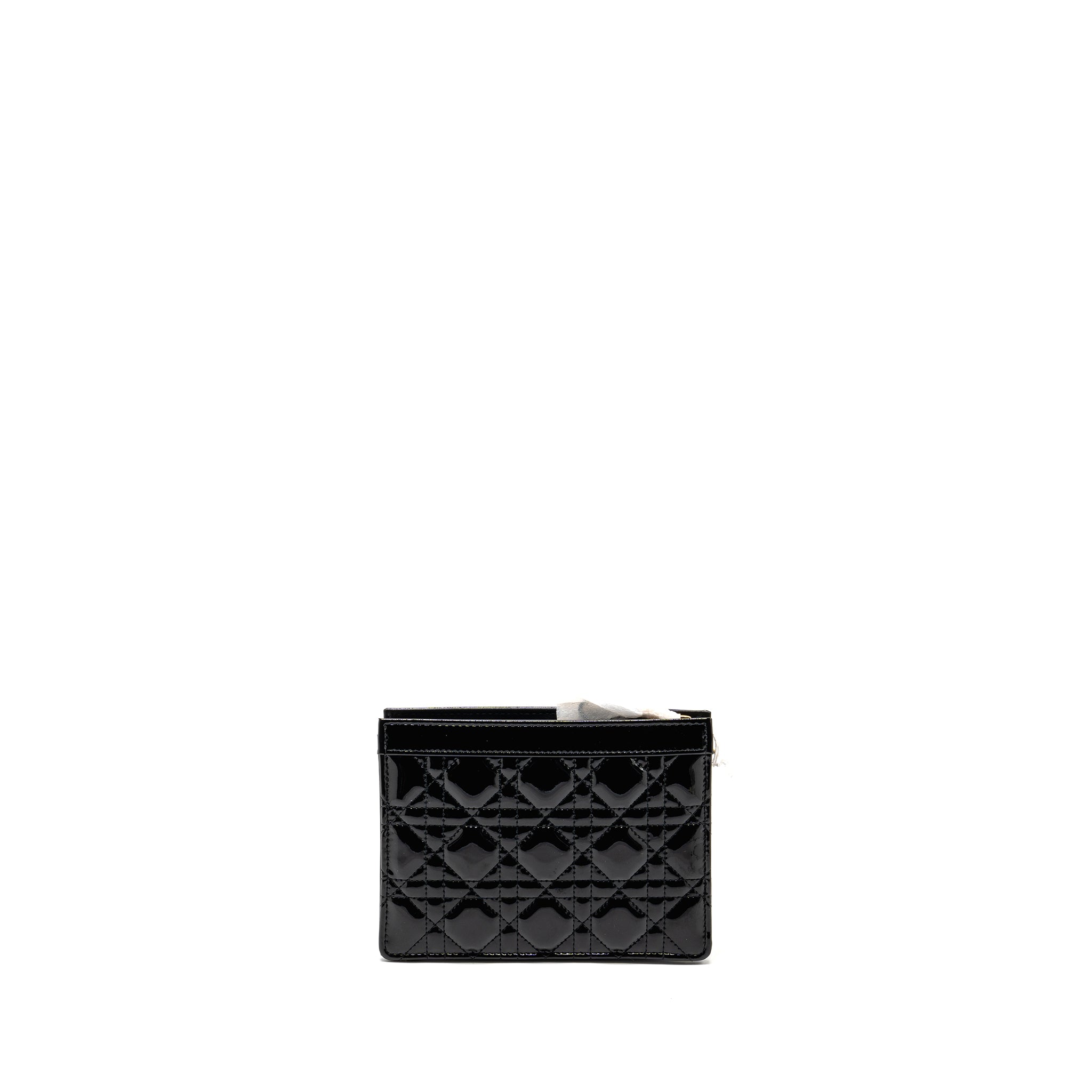 dior-caro-pouch-with-chain-patent-calfskin-black-ghw