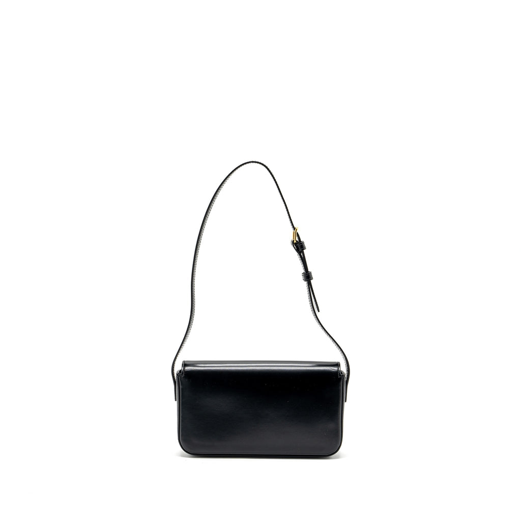 celine-triomphe-shoulder-bag-shiny-calfskin-black-ghw