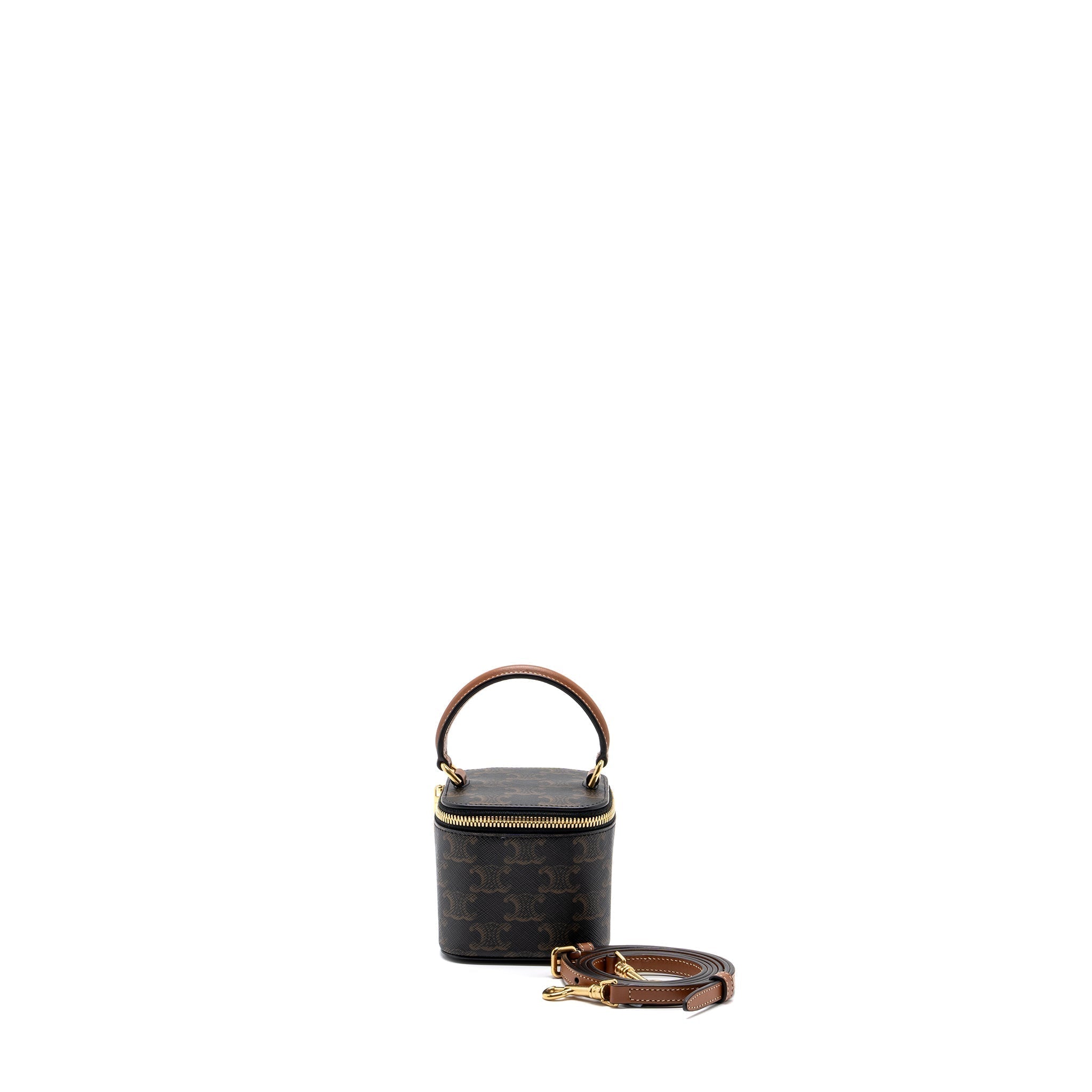 celine-mini-vanity-case-triomphe-canvas-calfskin-tan-ghw