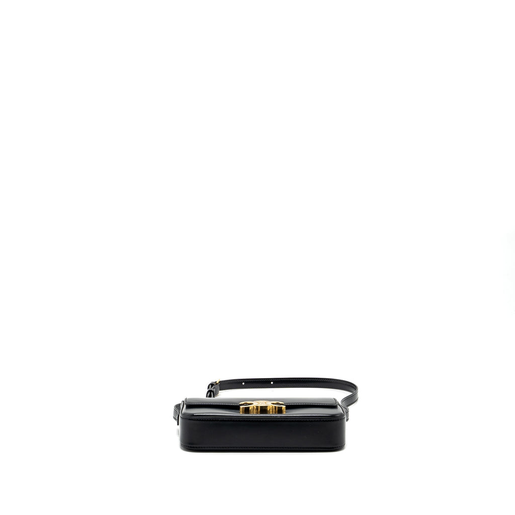 celine-triomphe-shoulder-bag-shiny-calfskin-black-ghw