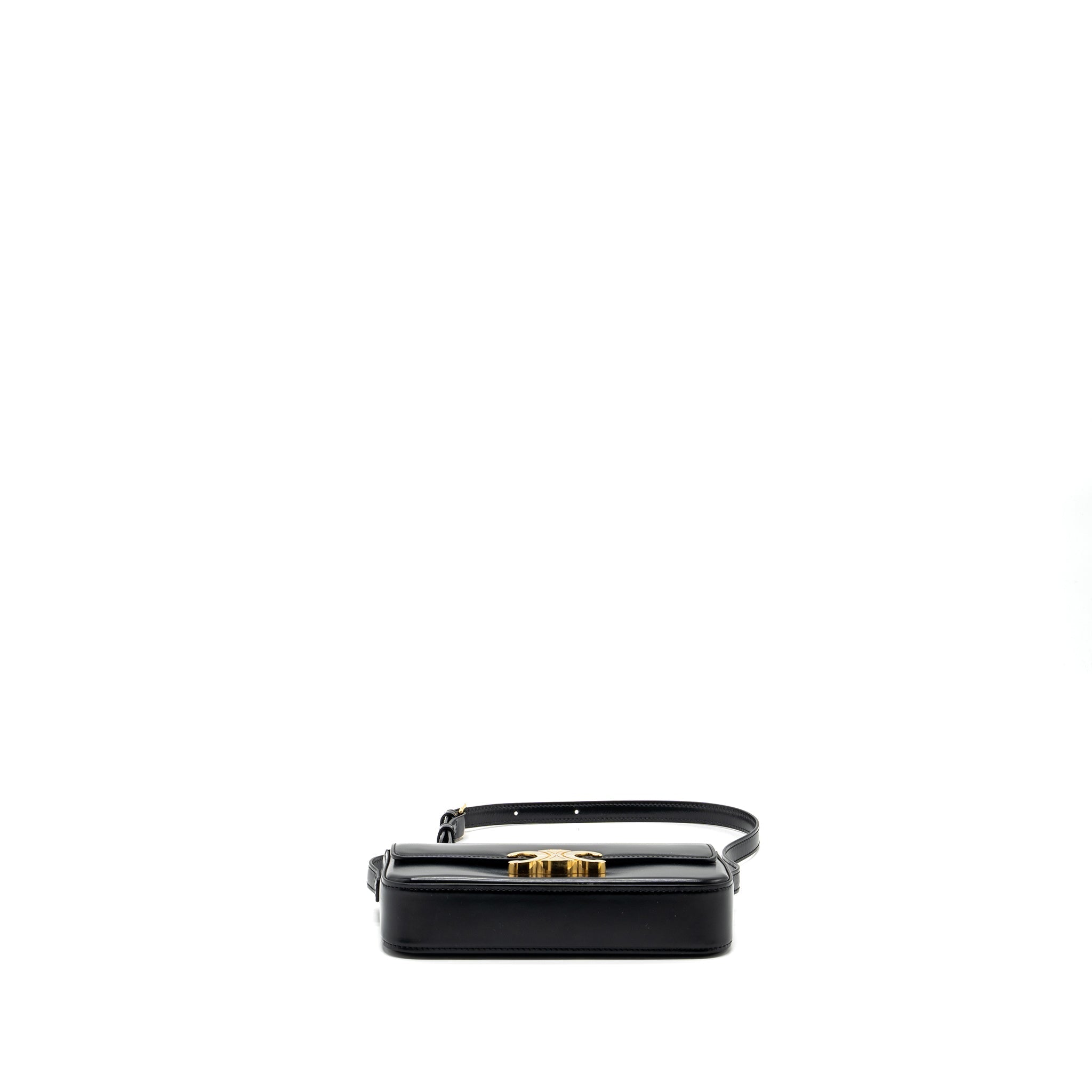 celine-triomphe-shoulder-bag-shiny-calfskin-black-ghw
