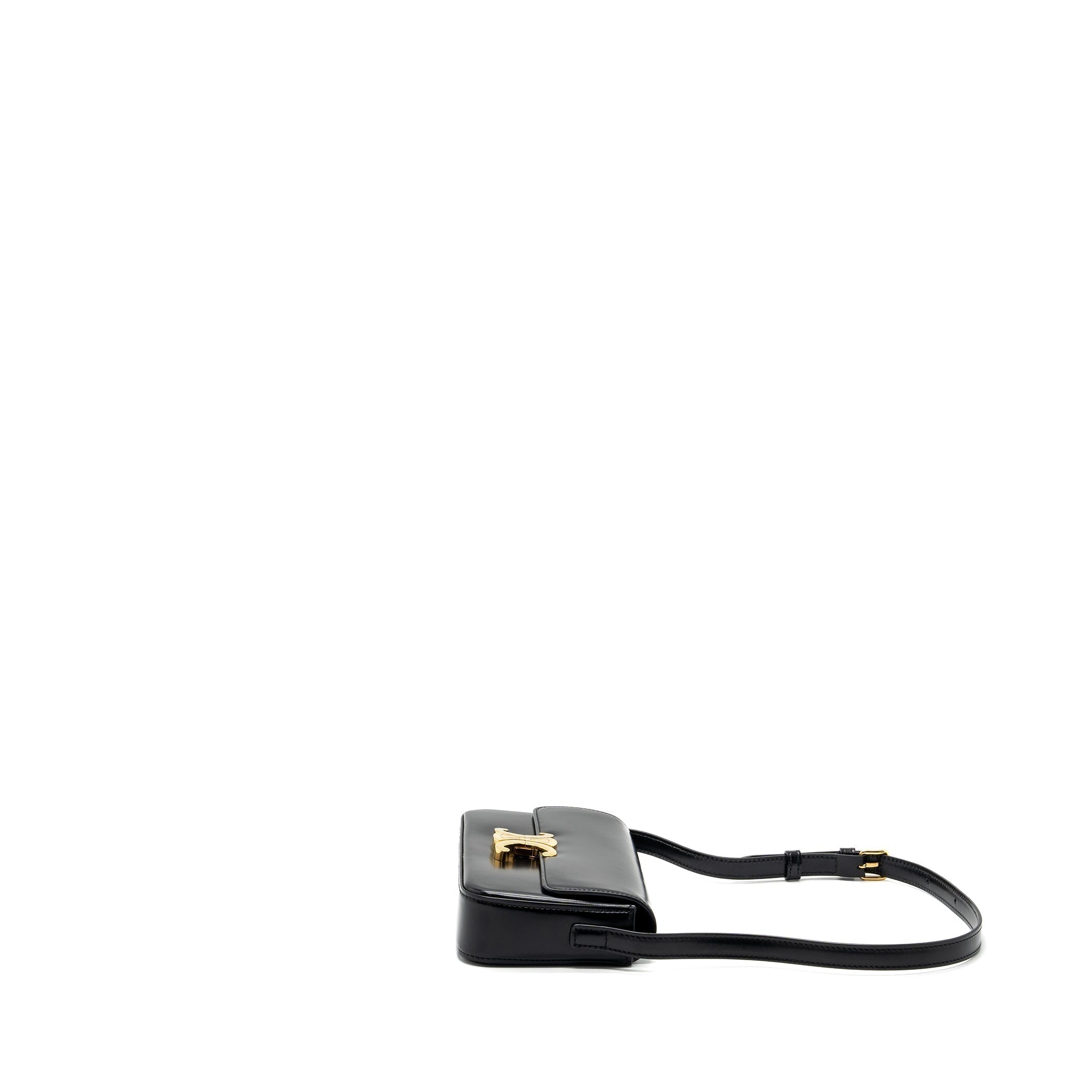 celine-triomphe-shoulder-bag-shiny-calfskin-black-ghw