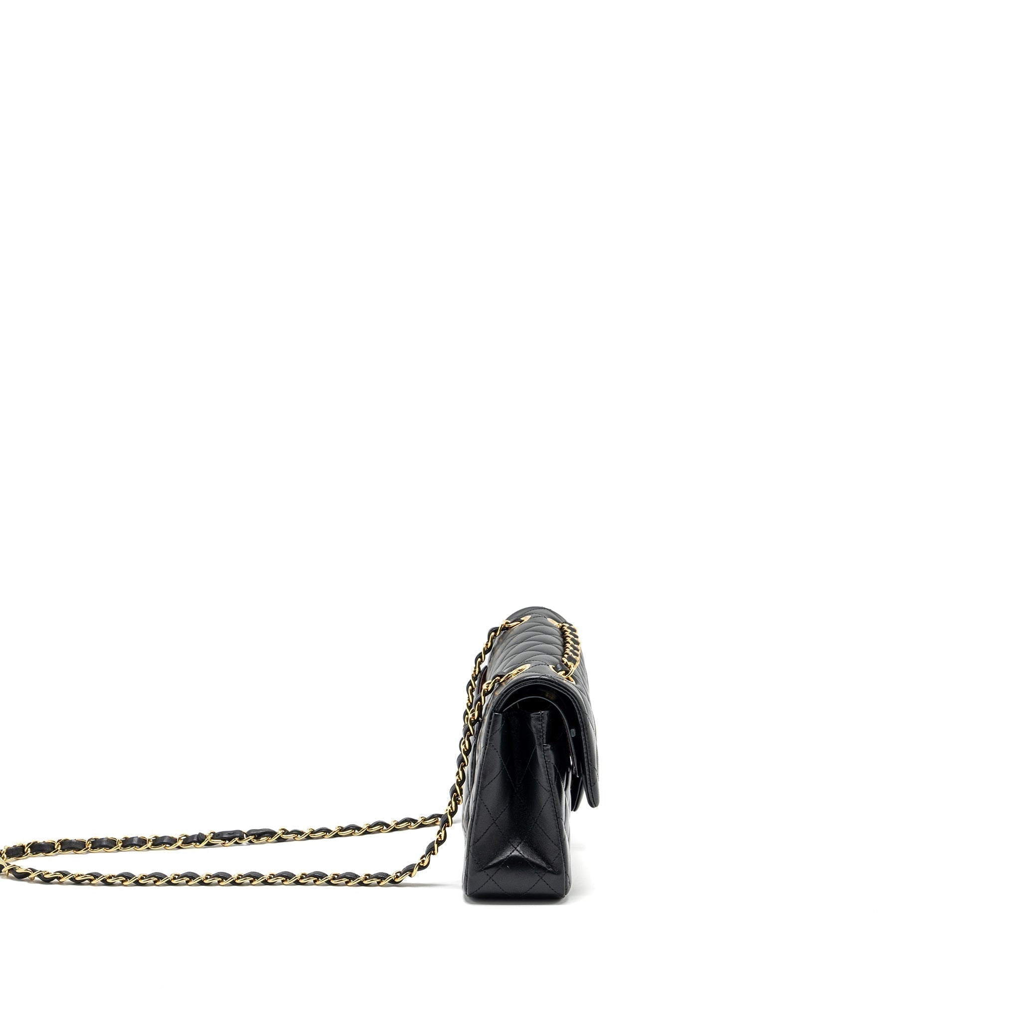 chanel-small-classic-double-flap-bag-lambskin-black-ghw-copy