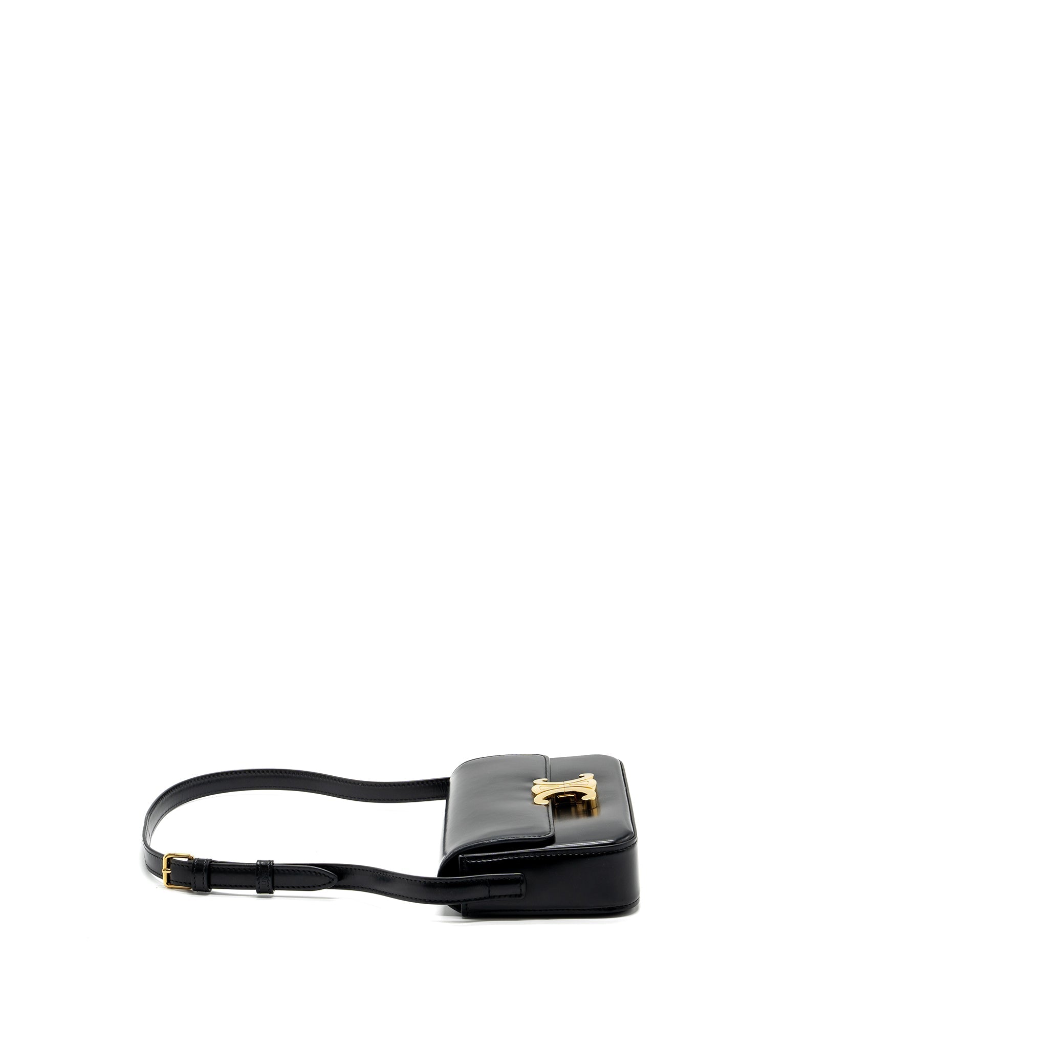 celine-triomphe-shoulder-bag-shiny-calfskin-black-ghw