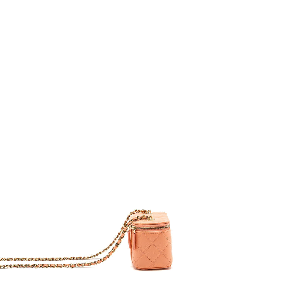 chanel-mini-vanity-with-chains-caviar-orange-pink-lghwmicrochip