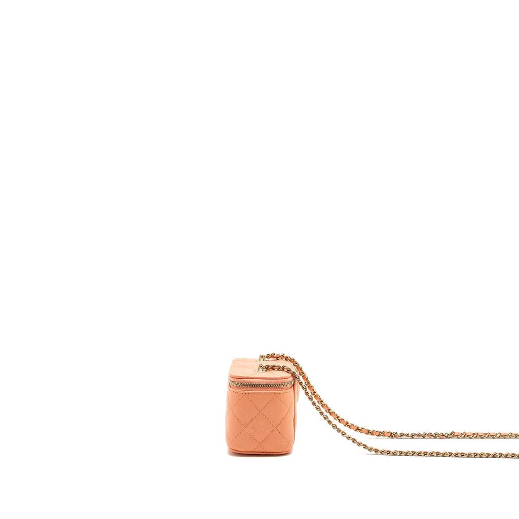 chanel-mini-vanity-with-chains-caviar-orange-pink-lghwmicrochip