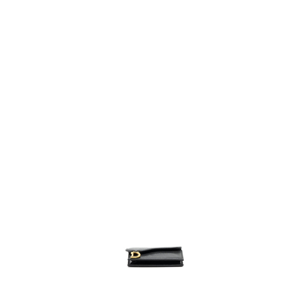 dior-saddle-flap-card-holder-goatskin-black-ghw
