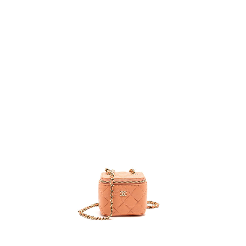 chanel-mini-vanity-with-chains-caviar-orange-pink-lghwmicrochip