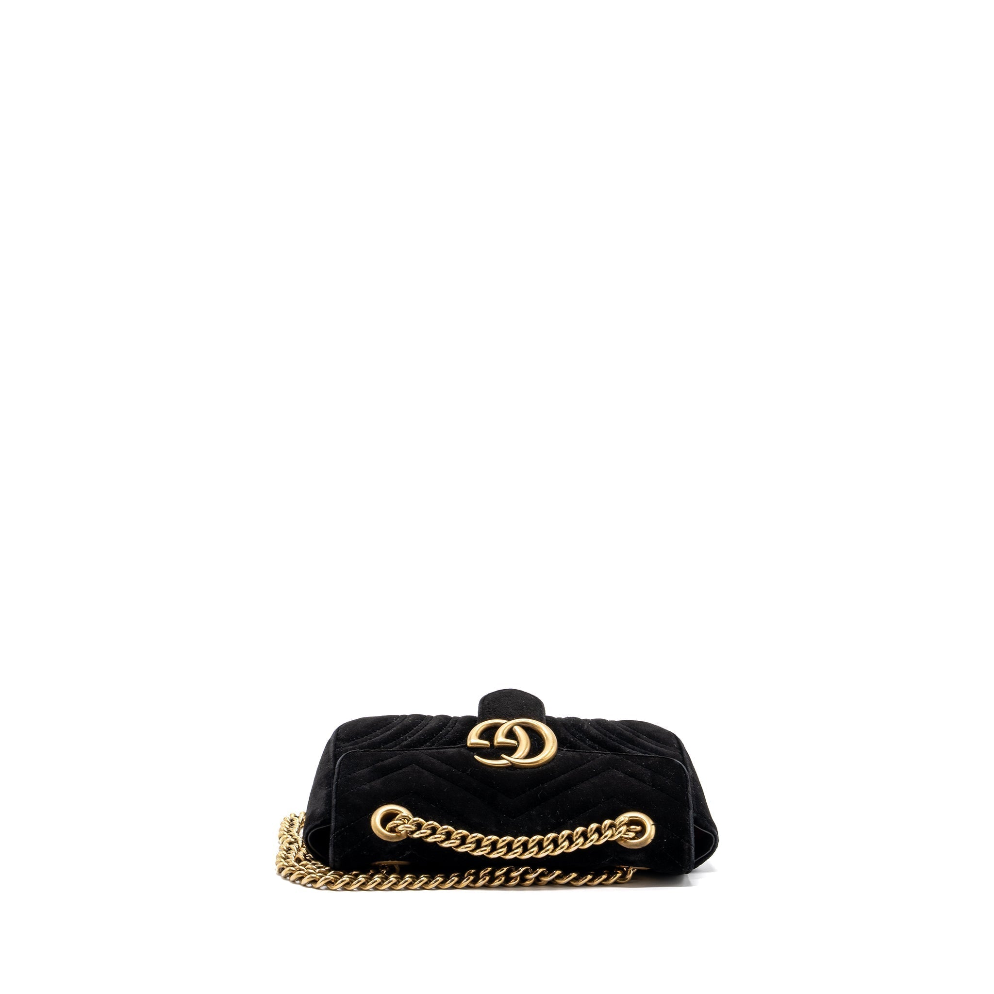 gucci-mini-marmont-velvet-black-ghw-1
