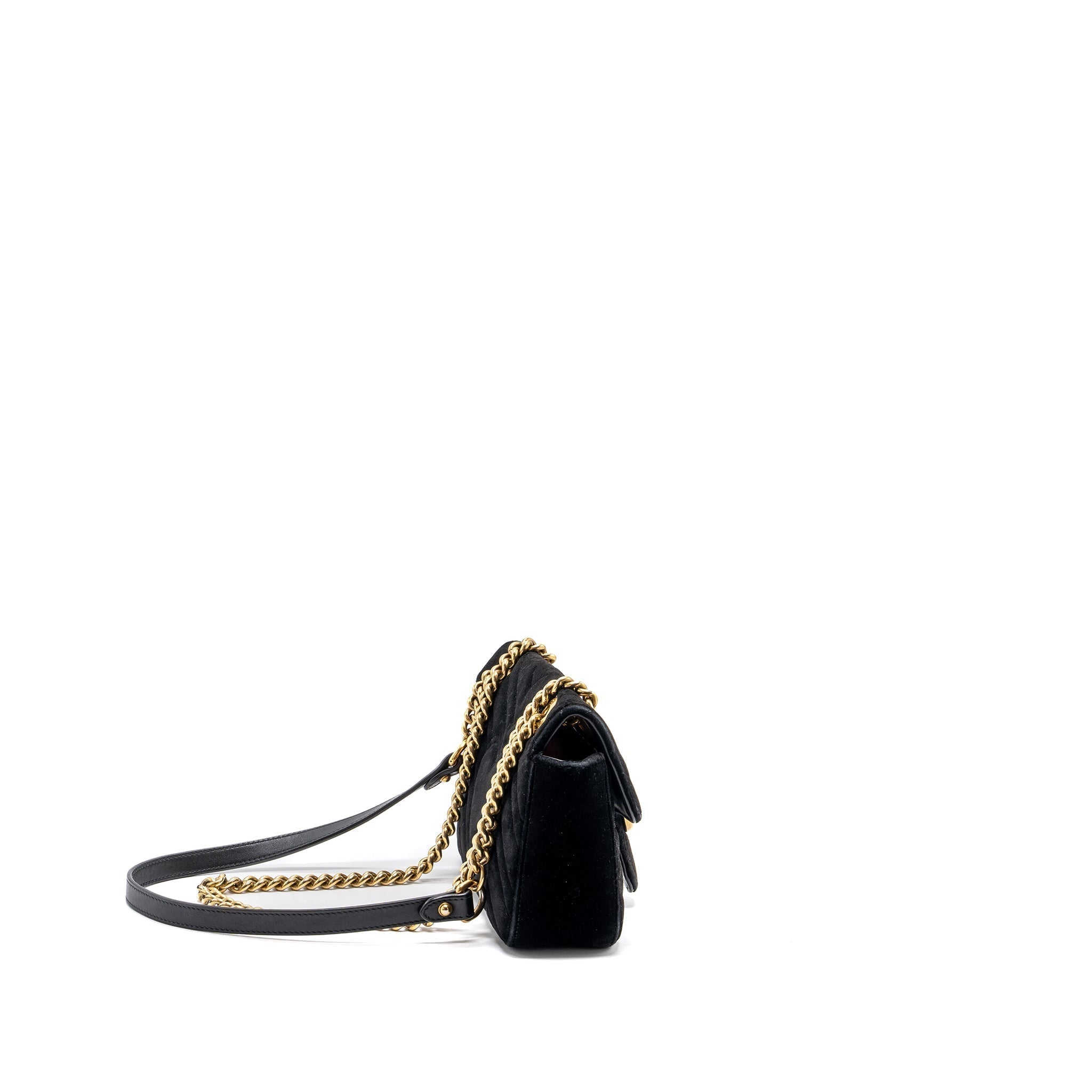 gucci-mini-marmont-velvet-black-ghw-1