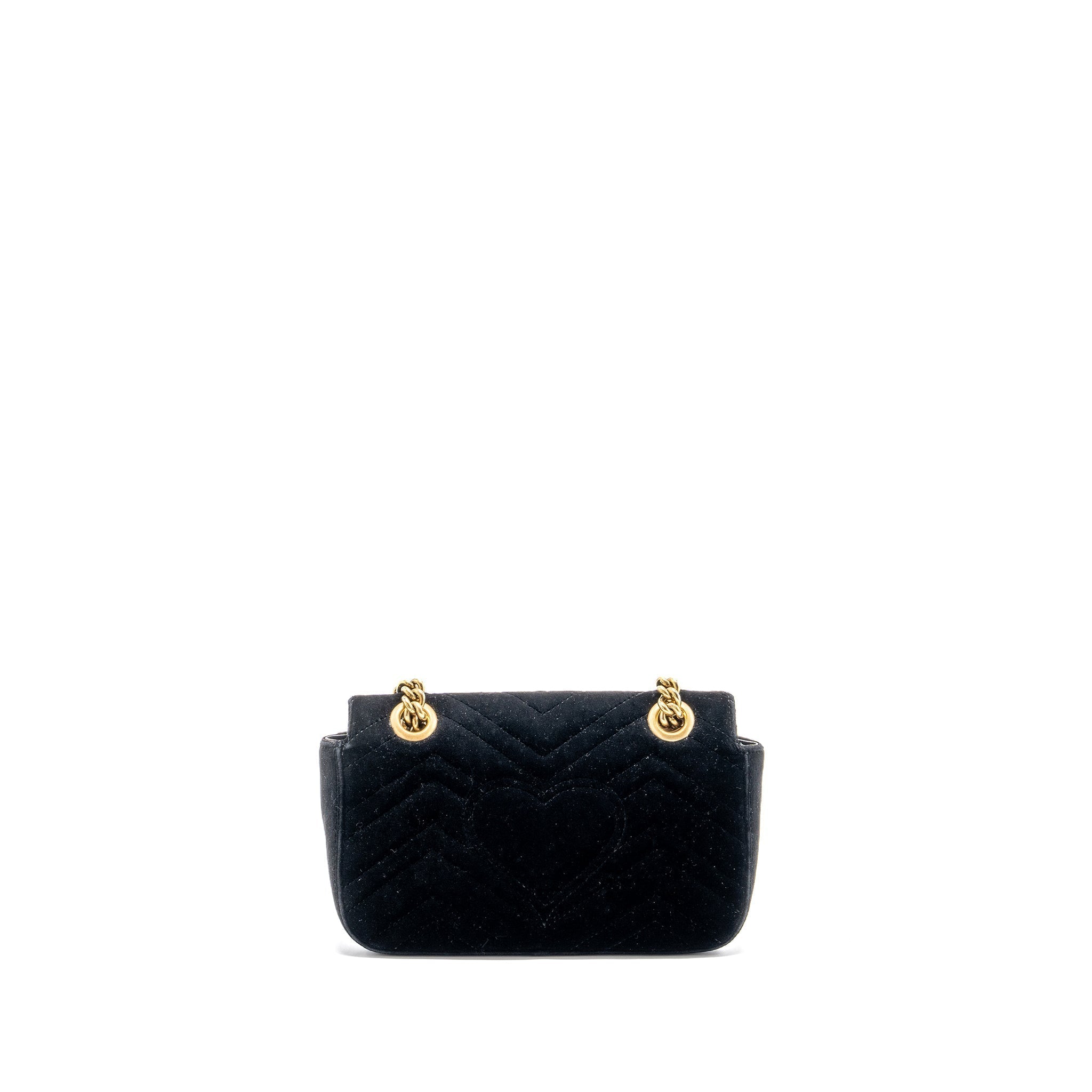 gucci-mini-marmont-velvet-black-ghw-1