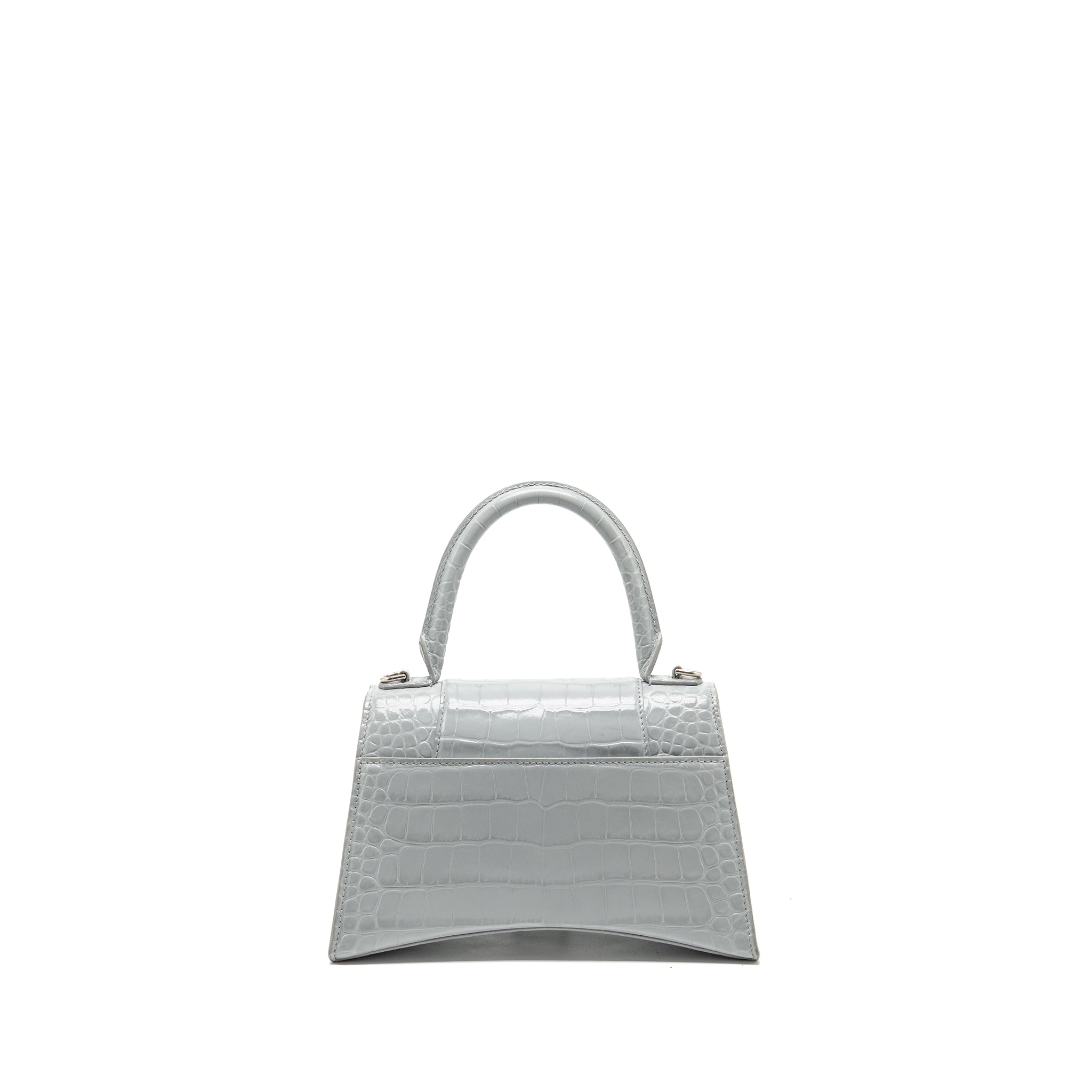 balenciaga-small-hourglass-bag-croc-embossed-calfskin-grey-shw-copy