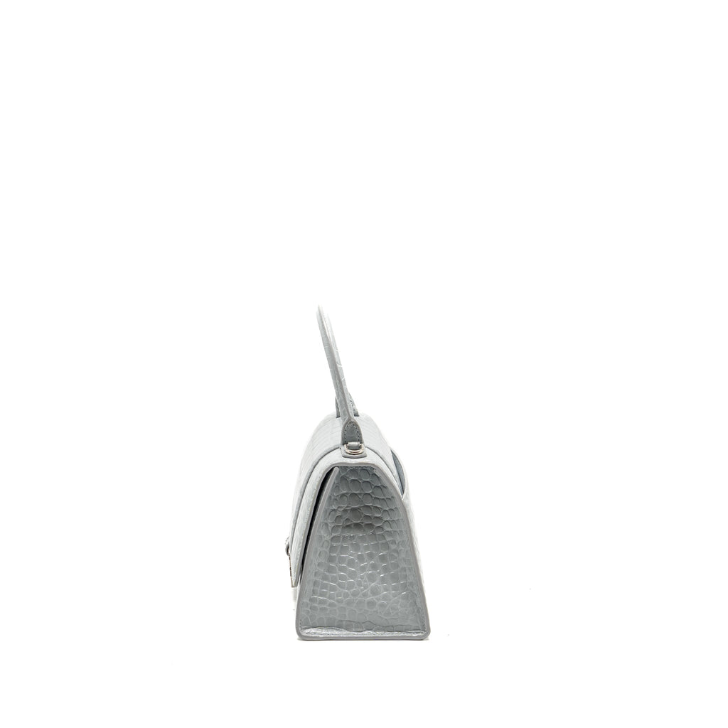 balenciaga-small-hourglass-bag-croc-embossed-calfskin-grey-shw-copy