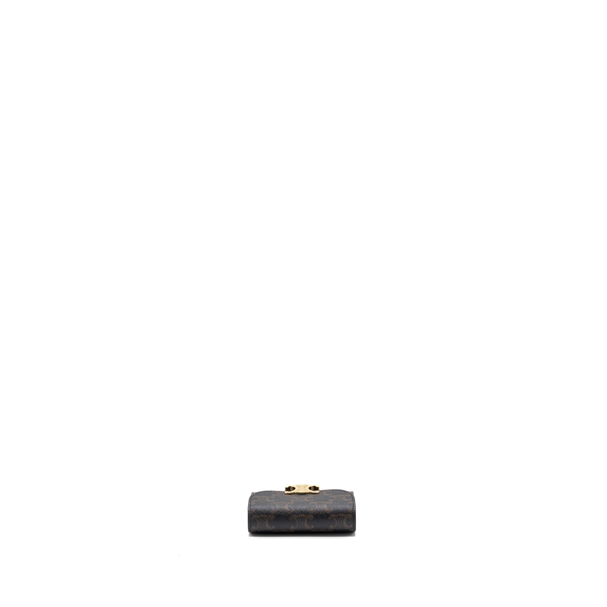 celine-small-triomphe-flap-wallet-canvas-tan-ghw