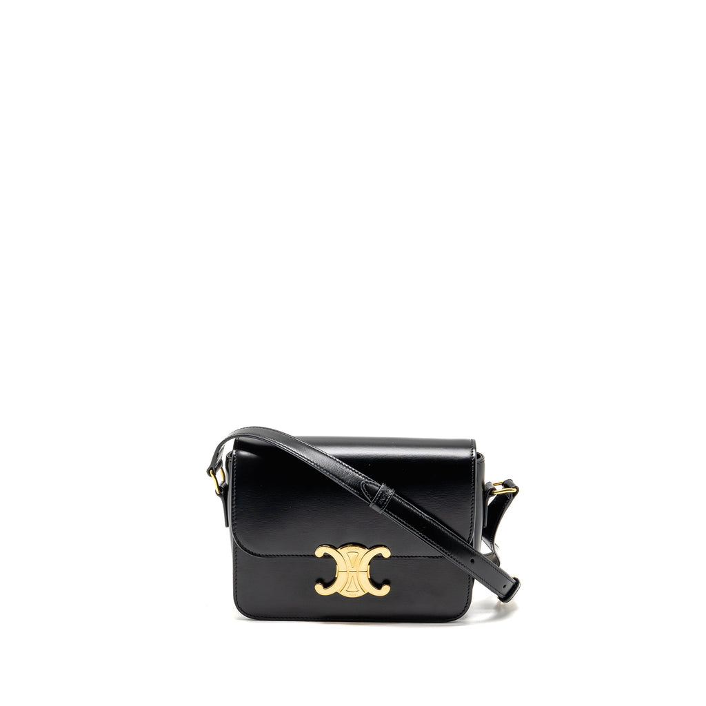 celine-teen-triomphe-bag-shiny-calfskin-black-ghw