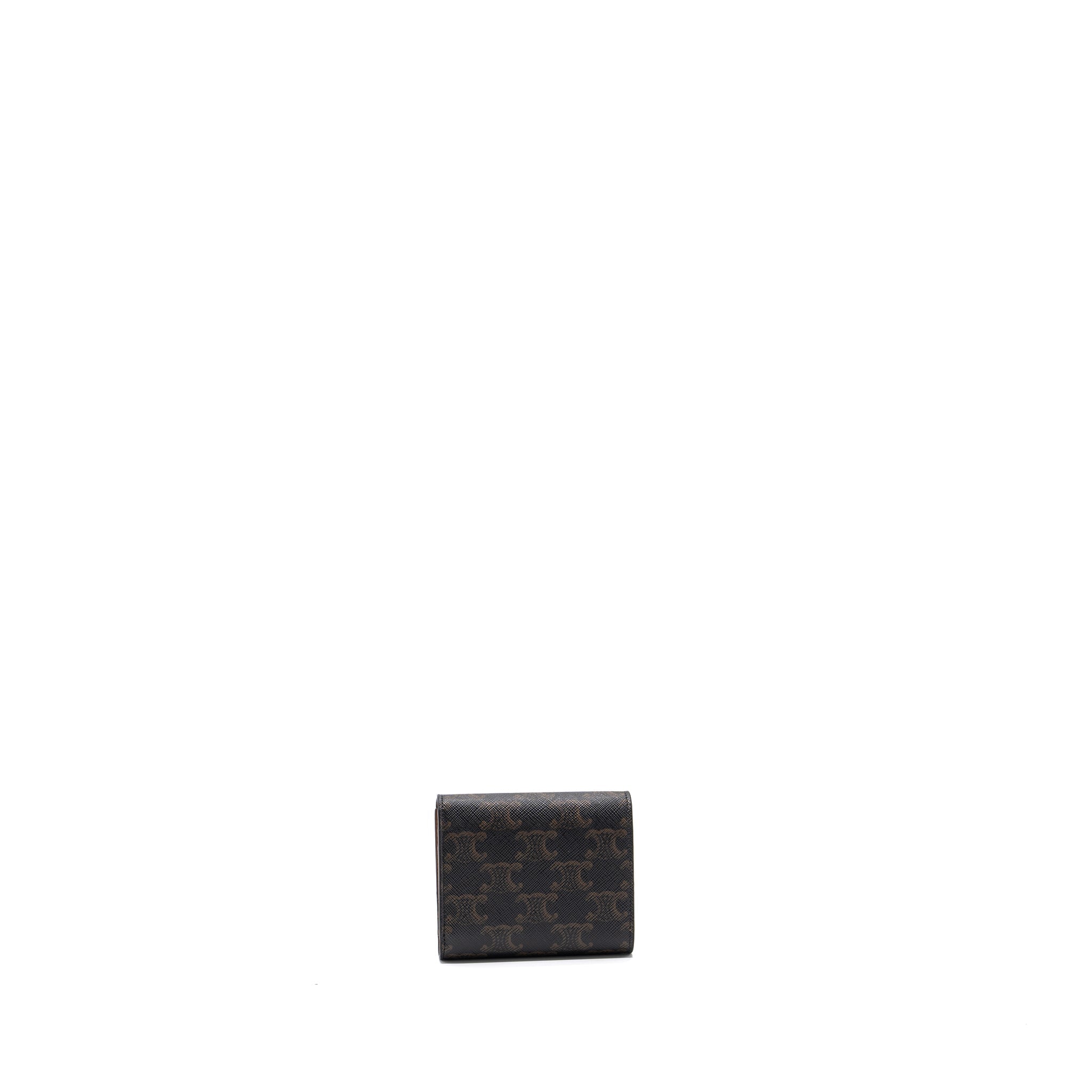 celine-small-triomphe-flap-wallet-canvas-tan-ghw
