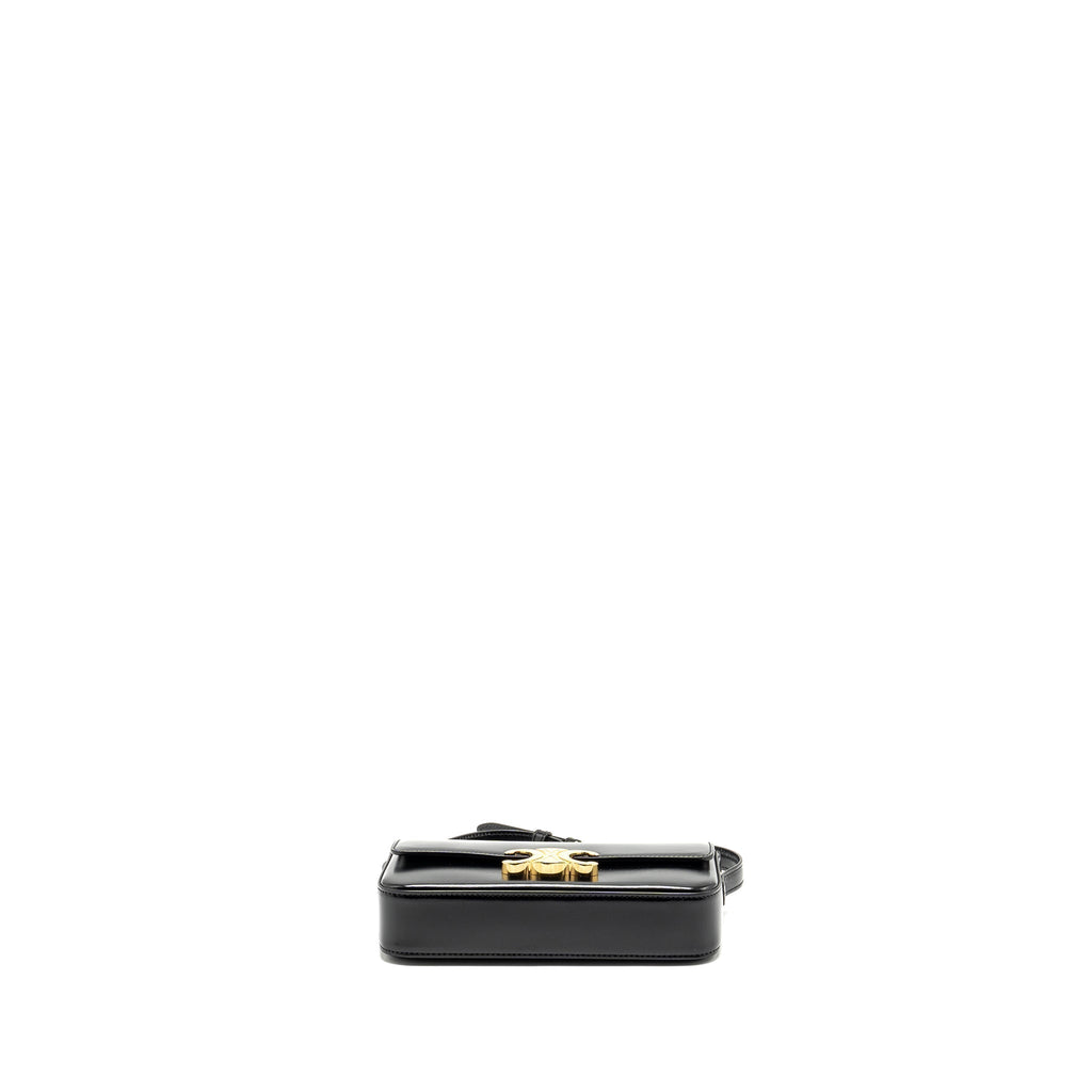 celine-triomphe-shoulder-bag-shiny-calfskin-black-ghw-1