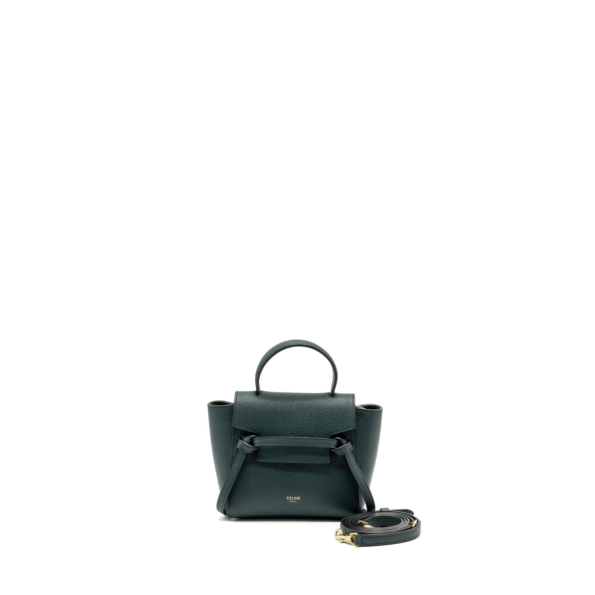 celine-pico-belt-bag-grained-calfskin-dark-green-ghw