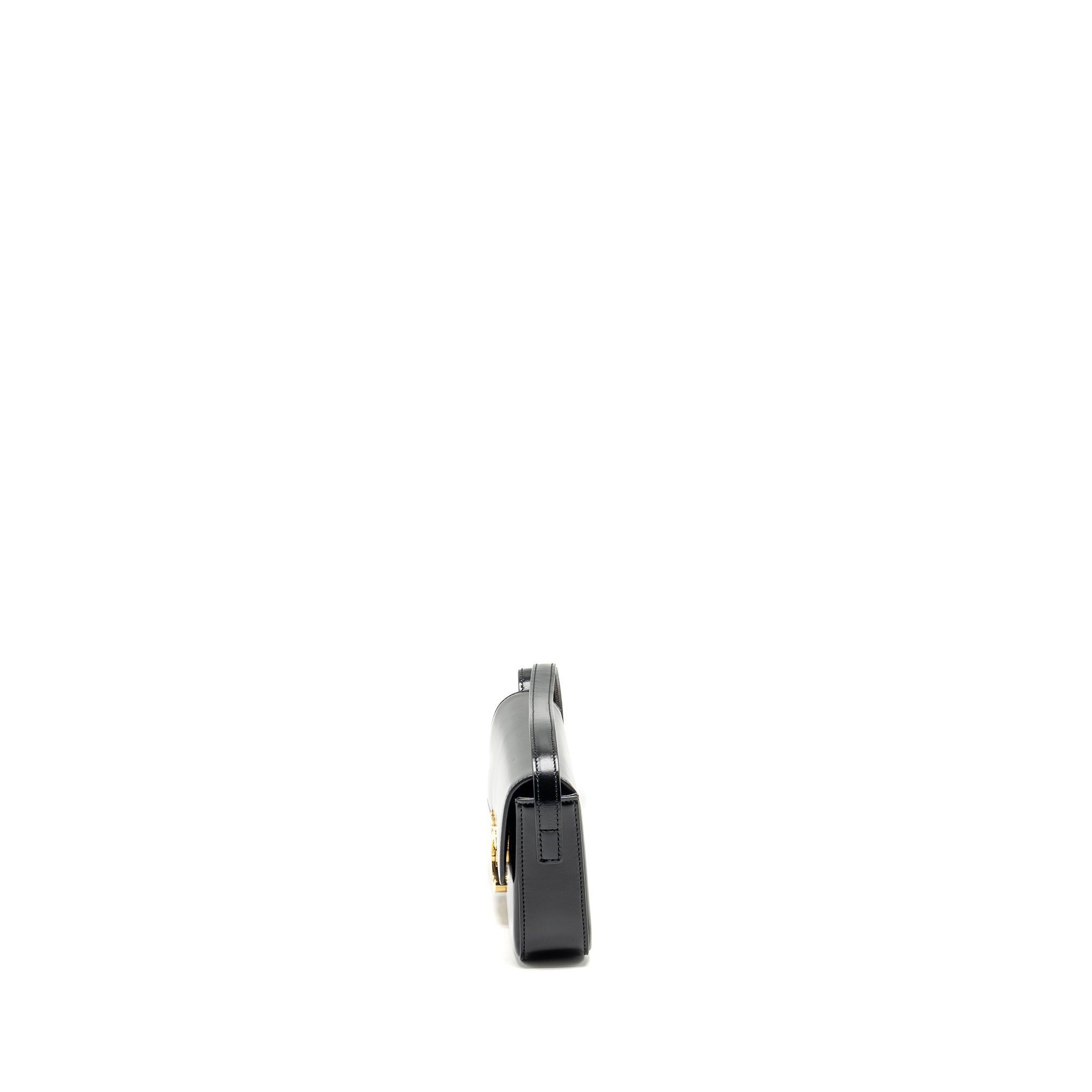 celine-triomphe-shoulder-bag-shiny-calfskin-black-ghw-1