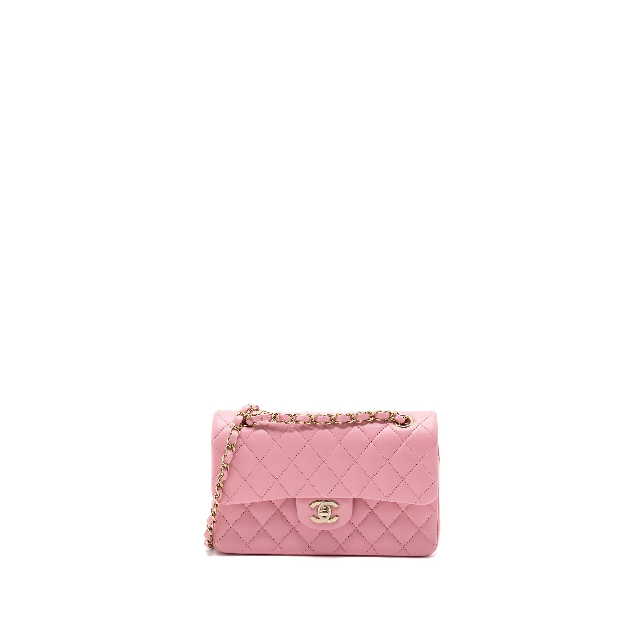 chanel-small-classic-double-flap-bag-lambskin-pink-lghwmicrochip-copy-1