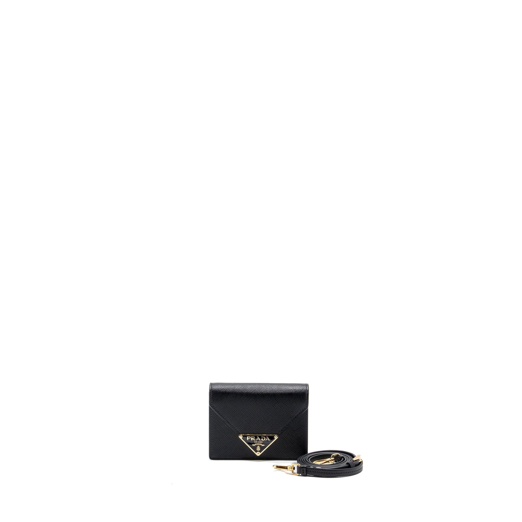 prada-card-holder-with-shoulder-strap-saffiano-leather-black-ghw-copy-1