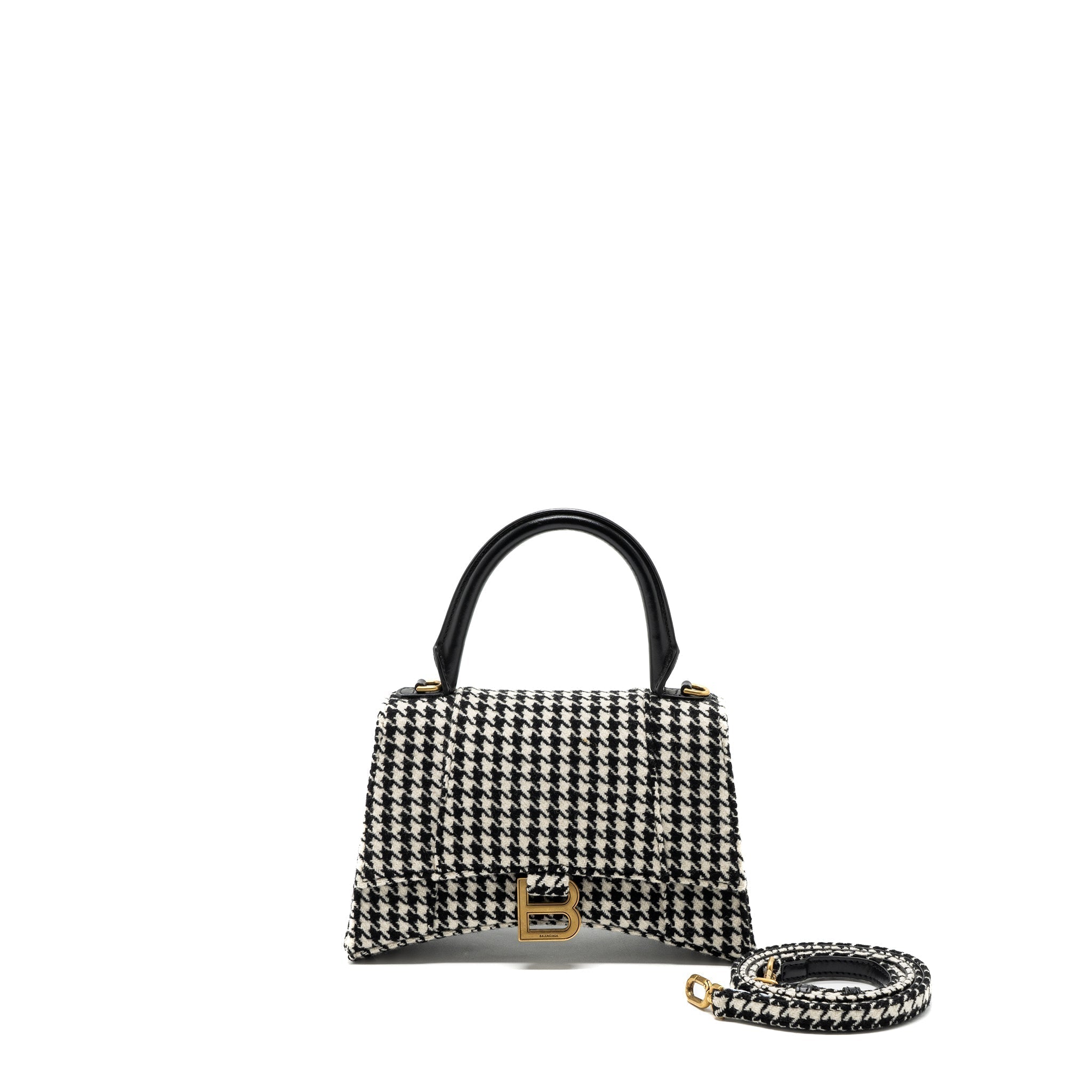 balenciaga-hourglass-s-wool-houndstooth-black-white-ghw