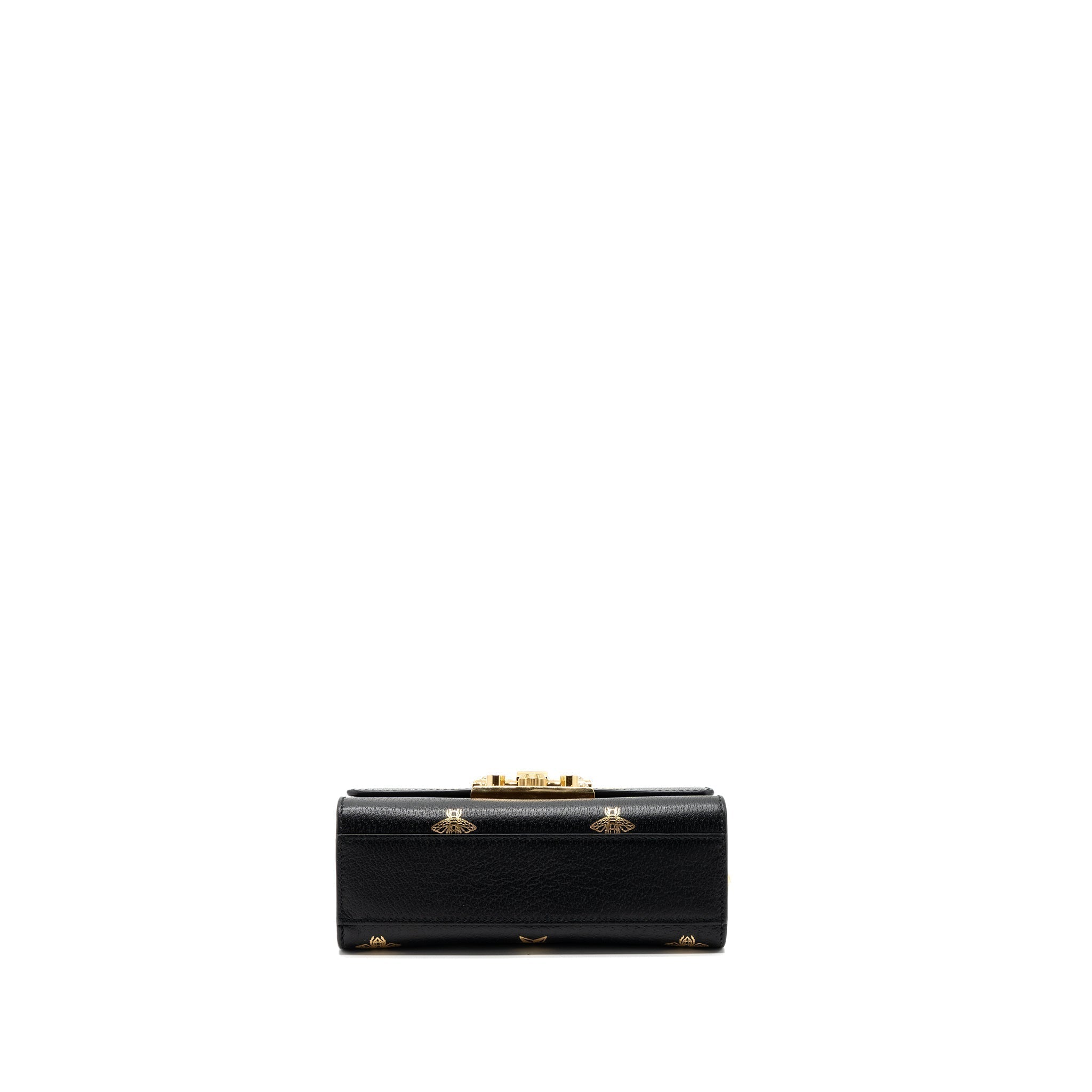 gucci-padlock-chain-bag-bee-print-calfskin-black-ghw