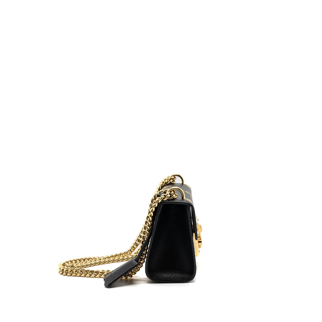 gucci-padlock-chain-bag-bee-print-calfskin-black-ghw