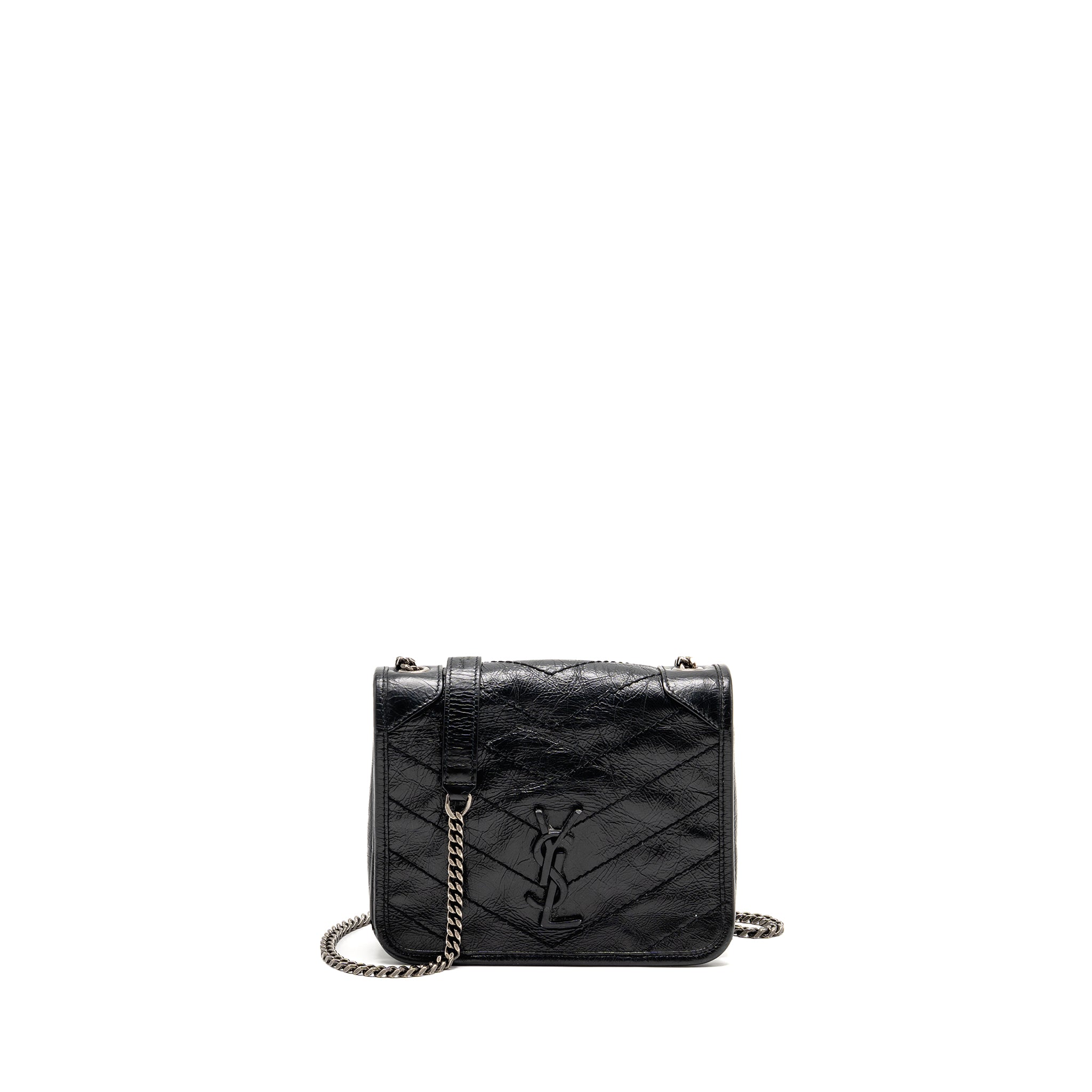 saint-laurent-ysl-niki-chain-wallet-crinkled-calfskin-black-shw