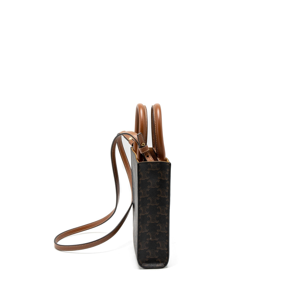 celine-mini-vertical-cabas-triomphe-canvas-brown-ghw