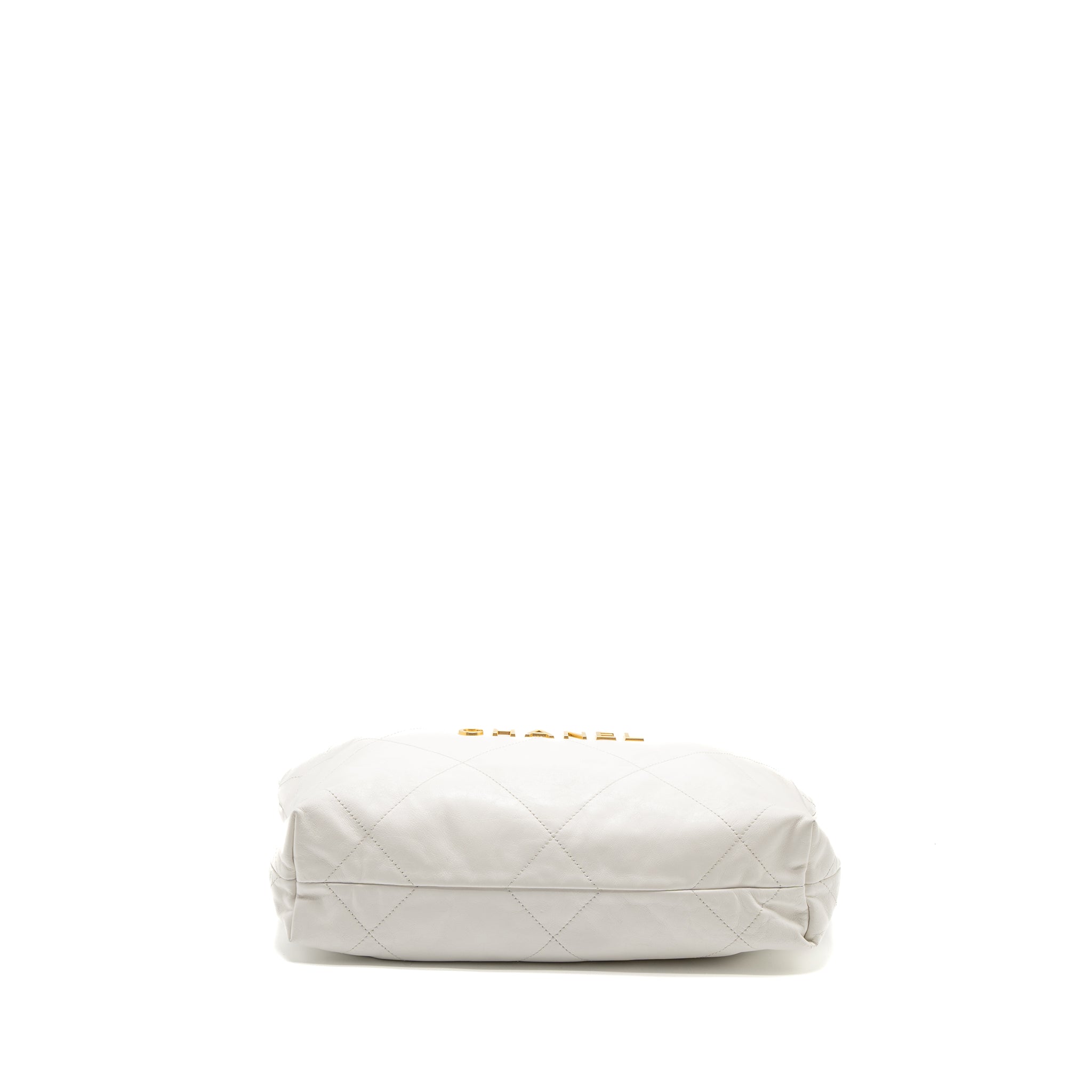 chanel-small-22-bag-gold-letter-shiny-calfskin-white-brushed-ghw-microchip