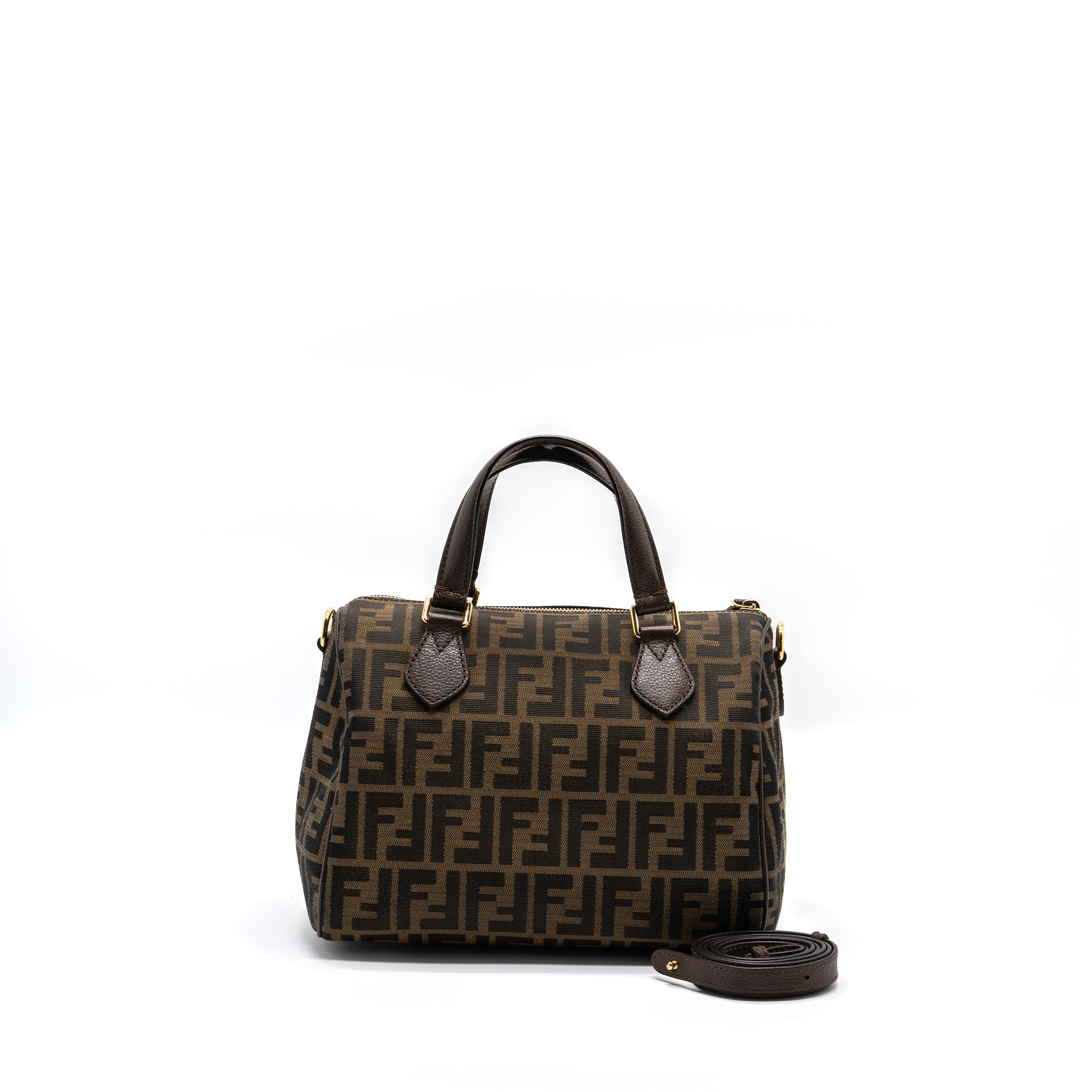 fendi-boston-bag-ff-jacquard-fabric-brown-ghw