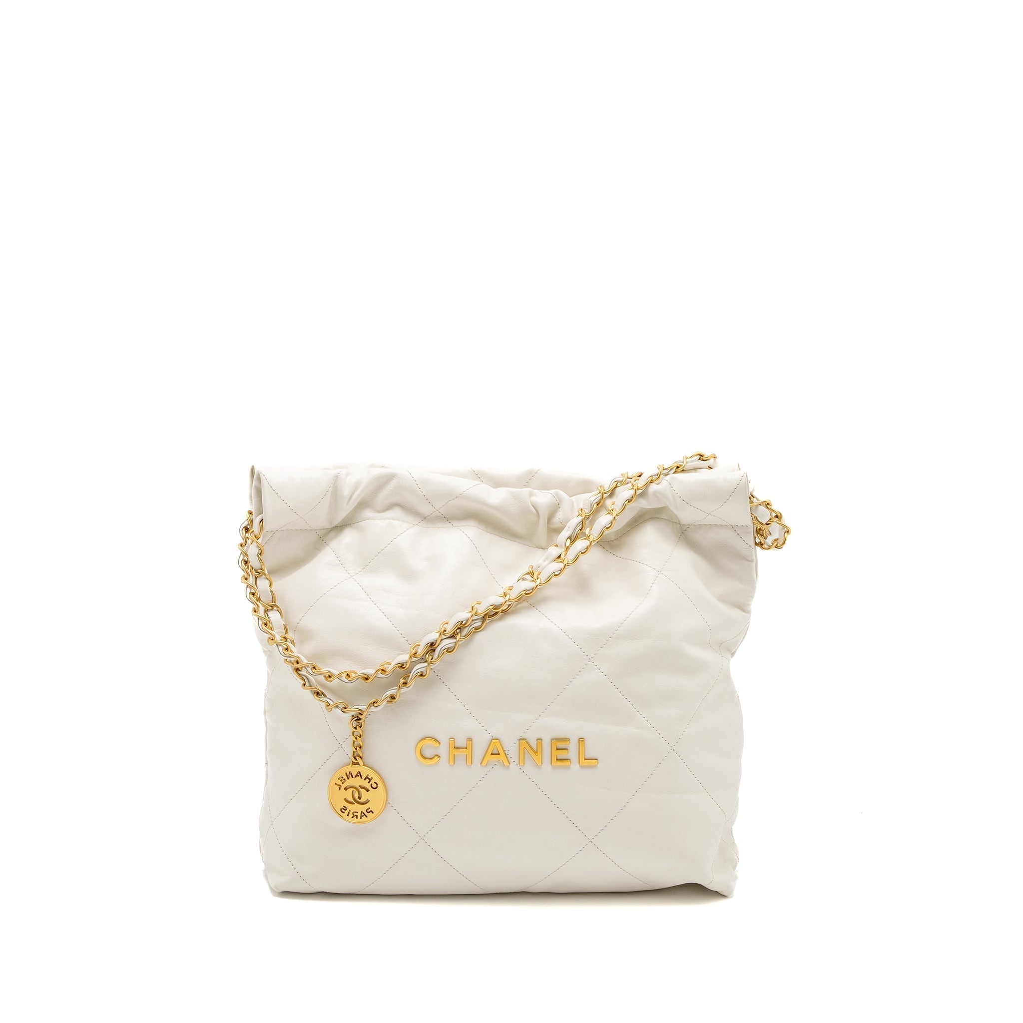 chanel-small-22-bag-gold-letter-shiny-calfskin-white-brushed-ghw-microchip