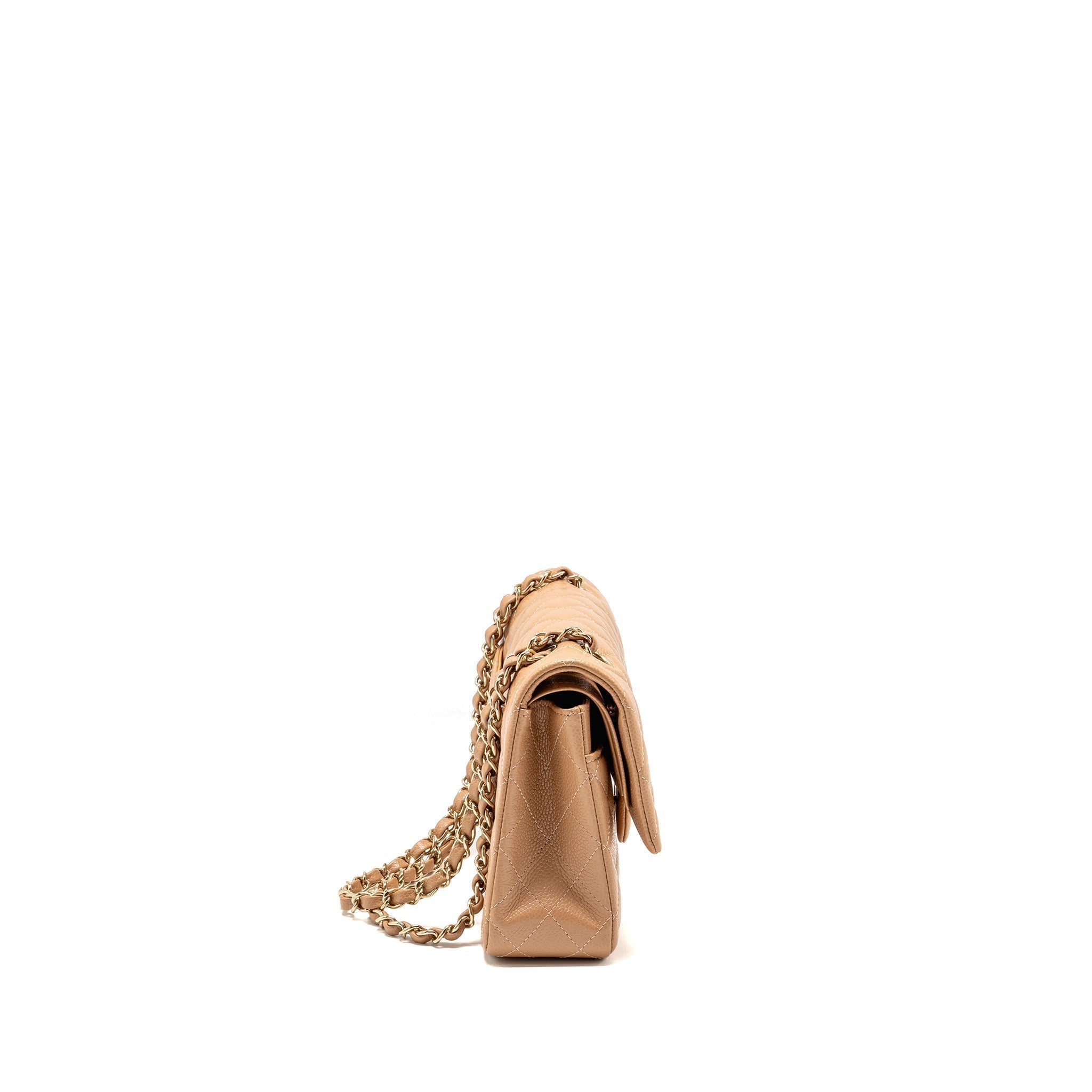 chanel-medium-classic-double-flap-bag-caviar-dark-beige-lghw